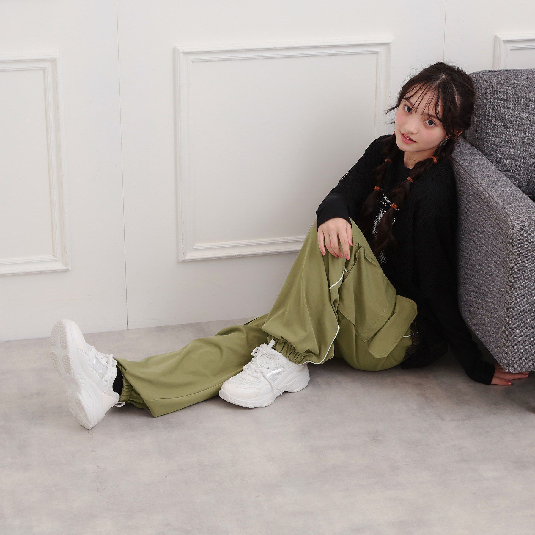 PINK-latte「ベーシックパイピングカーゴパンツ」|その他|