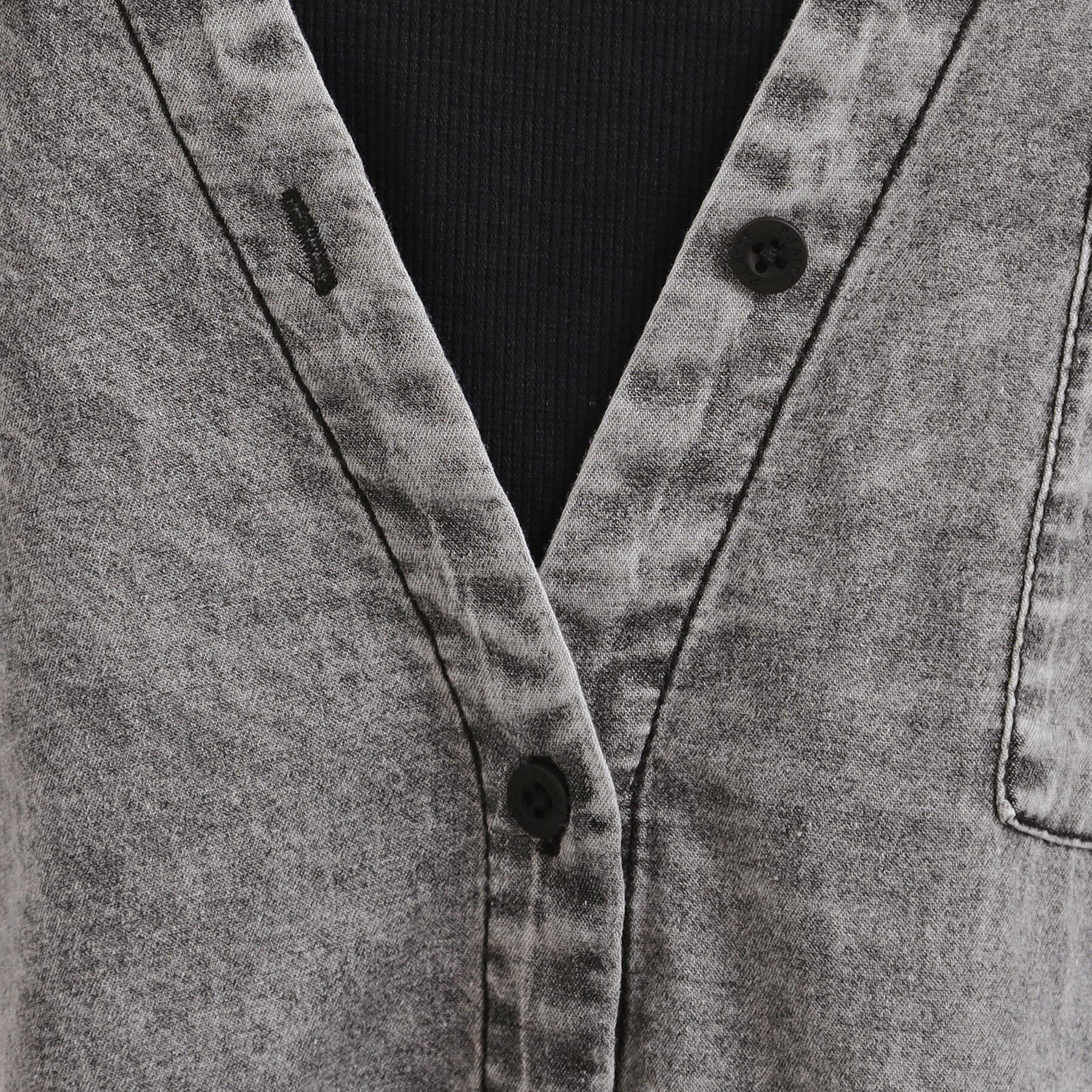 PINK-latte「肩あきデニムドッキングシャツ」|Tシャツ・カットソー|