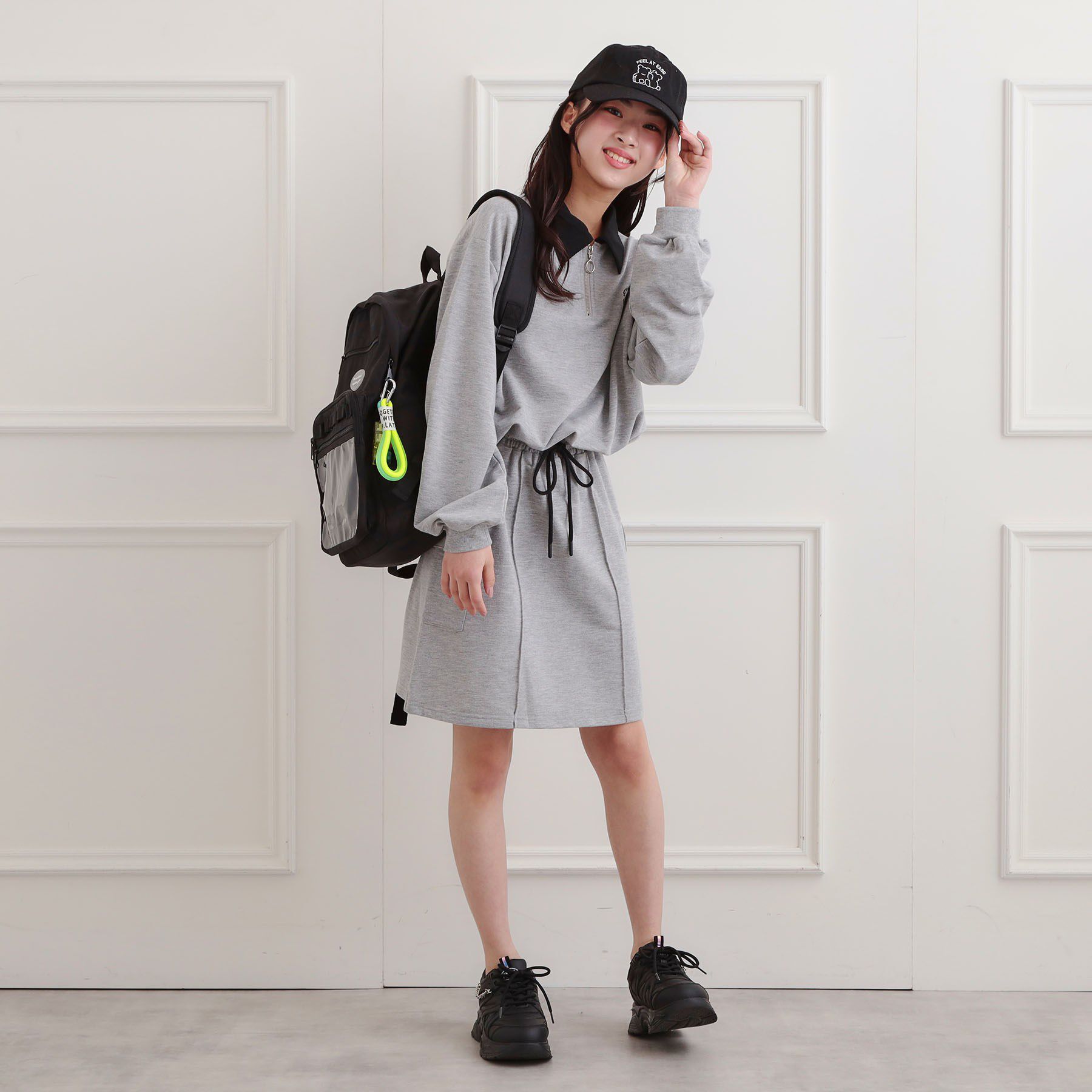 PINK-latte「【セットアップ】ハーフジップ＋カーゴスカート」|その他|