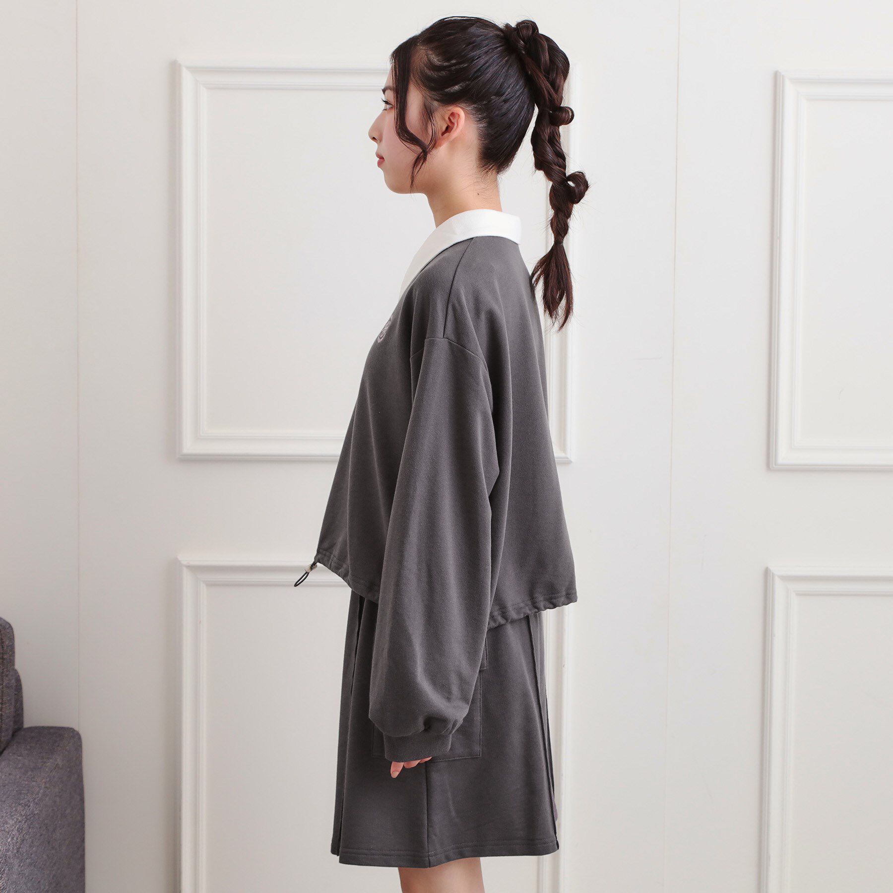 PINK-latte「【セットアップ】ハーフジップ＋カーゴスカート」|その他|