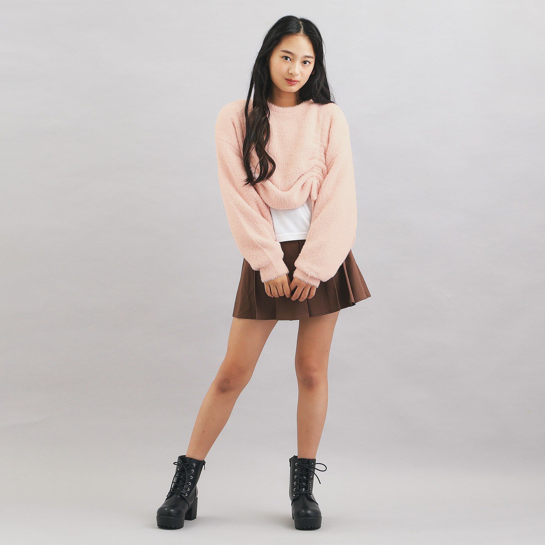 PINK-latte「【セットアイテム】ドロスト＋ロンTセットプルオーバー」|ニット・セーター|