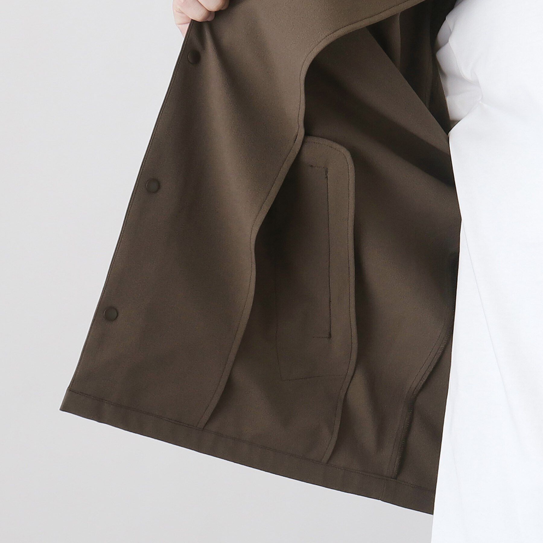 THE SHOP TK「【360&deg;ストレッチ／セットアップ可】リッチポリノーカラージャケット」|カーディガン|