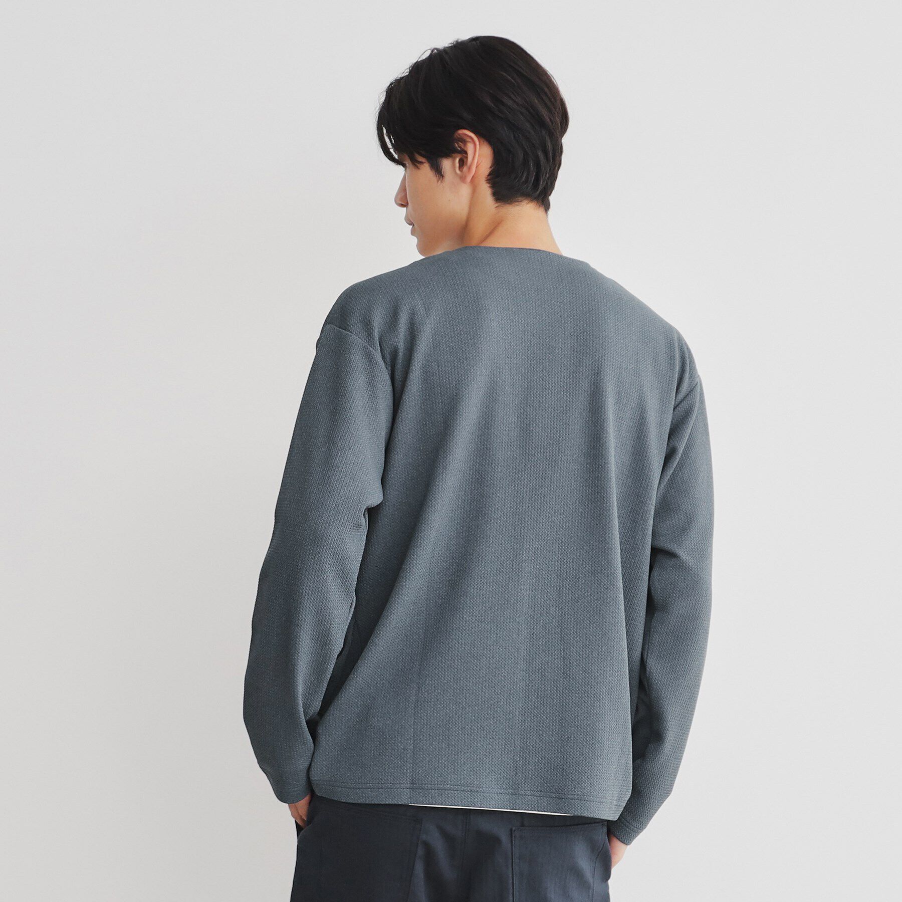 THE SHOP TK「【カーディガン＋ロンTセットアイテム】杢ふくれアンサンブルカーディガン」|カーディガン|