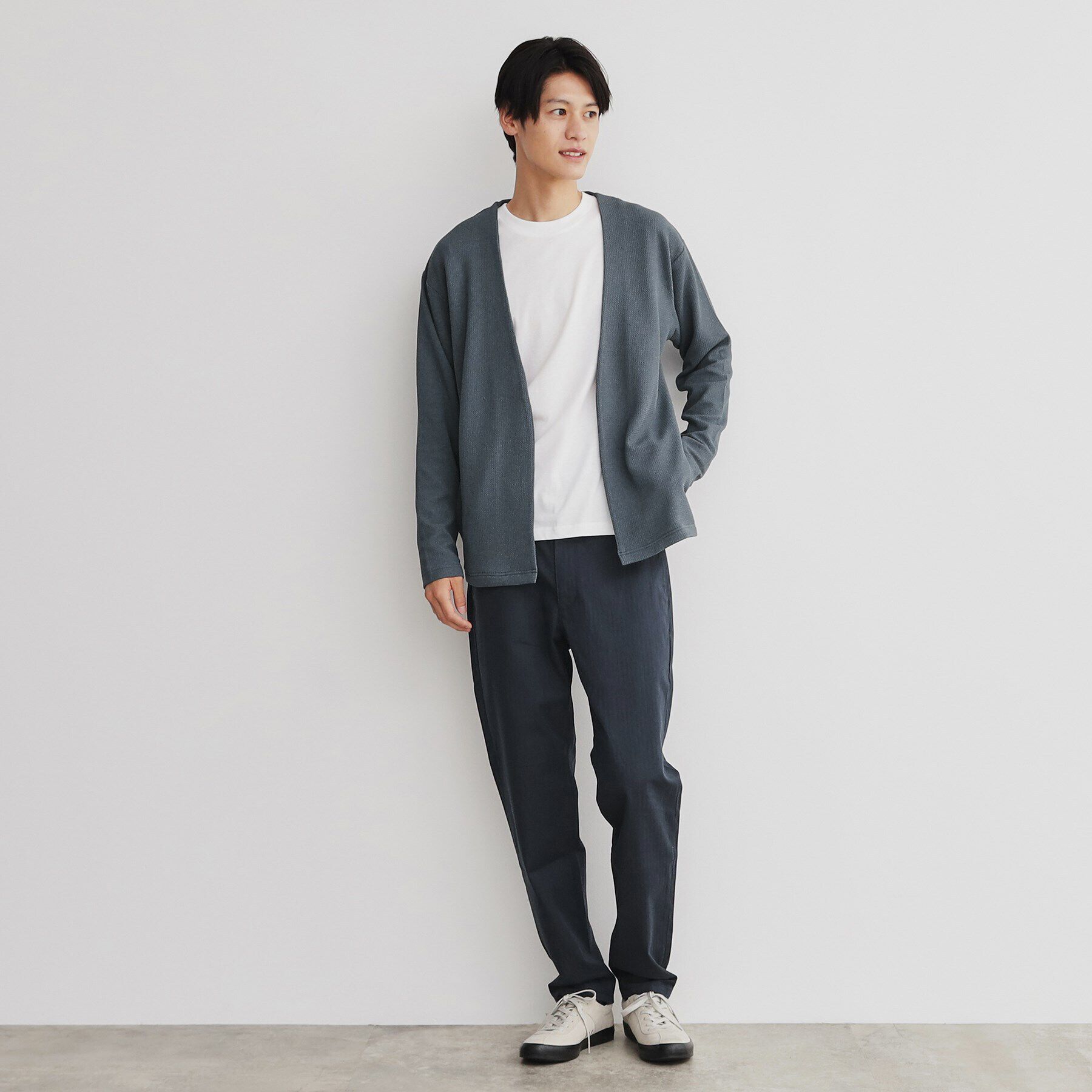 THE SHOP TK「【カーディガン＋ロンTセットアイテム】杢ふくれアンサンブルカーディガン」|カーディガン|