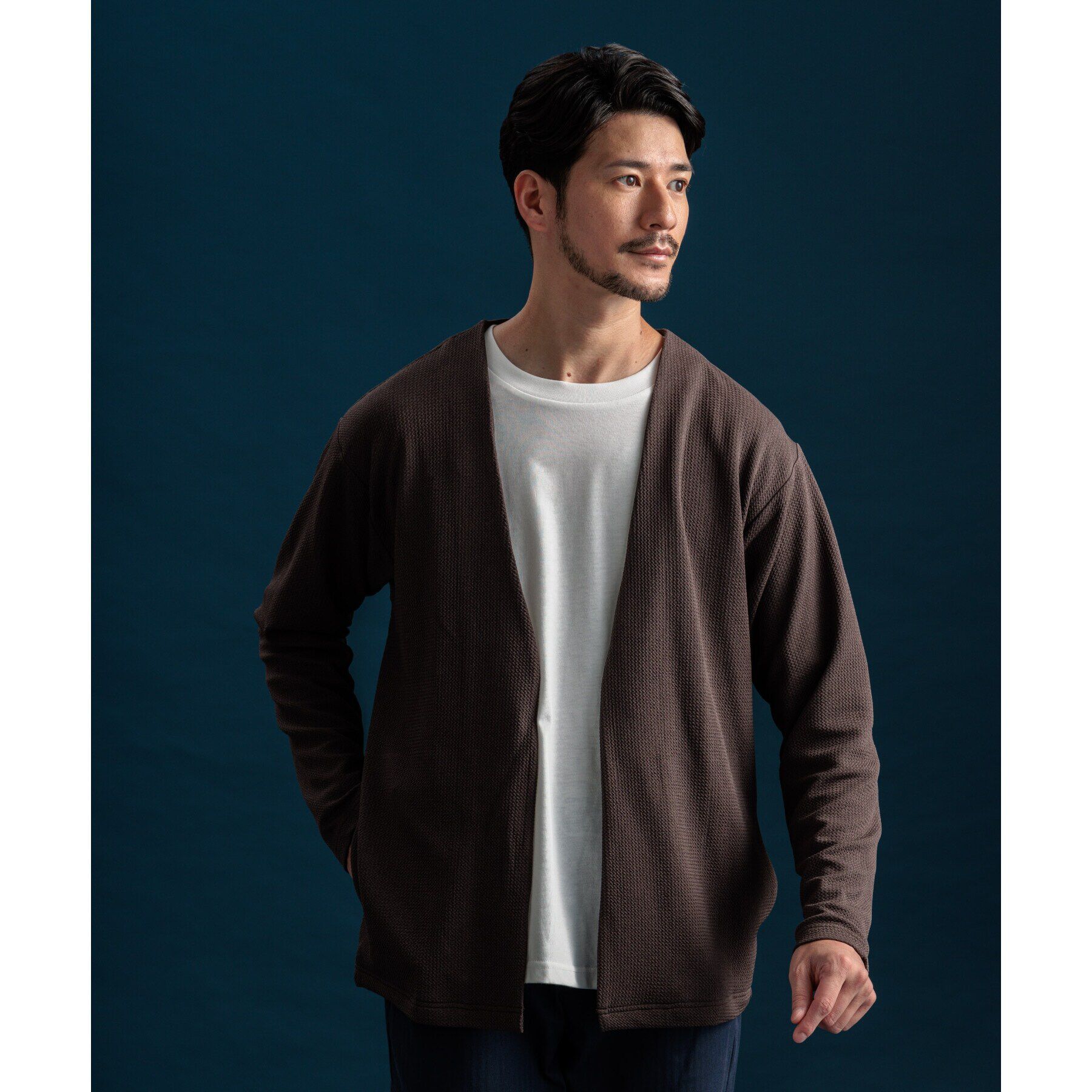 THE SHOP TK「【カーディガン＋ロンTセットアイテム】杢ふくれアンサンブルカーディガン」|カーディガン|