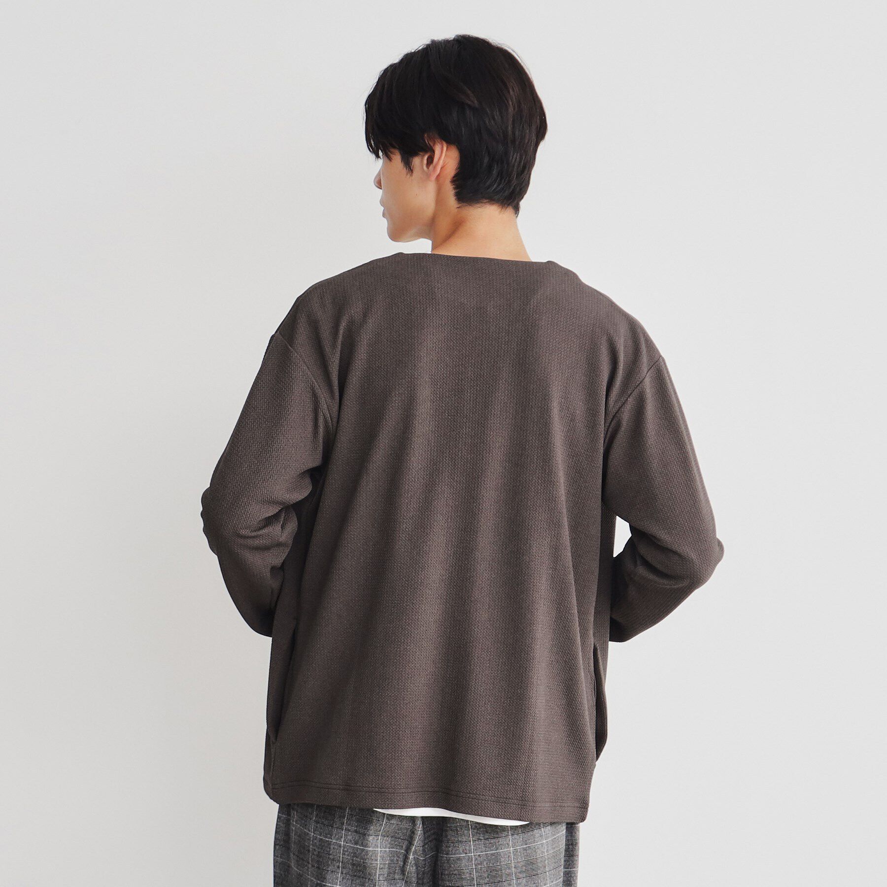 THE SHOP TK「【カーディガン＋ロンTセットアイテム】杢ふくれアンサンブルカーディガン」|カーディガン|