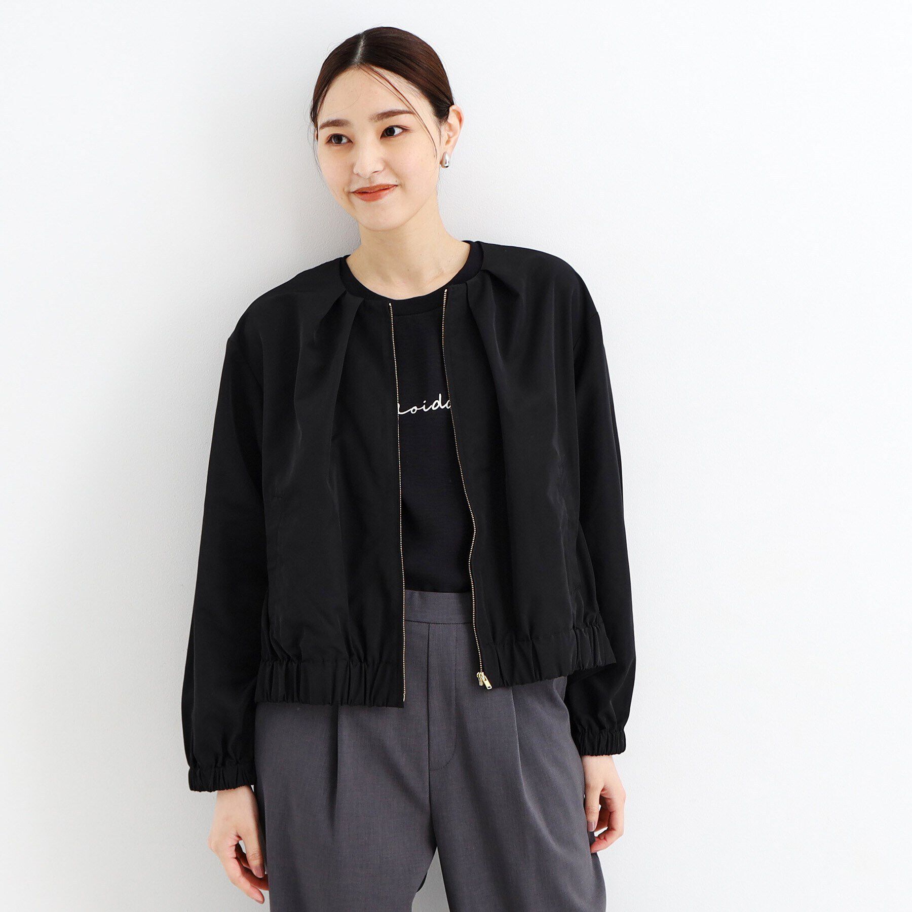 THE SHOP TK「バックレースブルゾン」|ブルゾン・スタジャン|