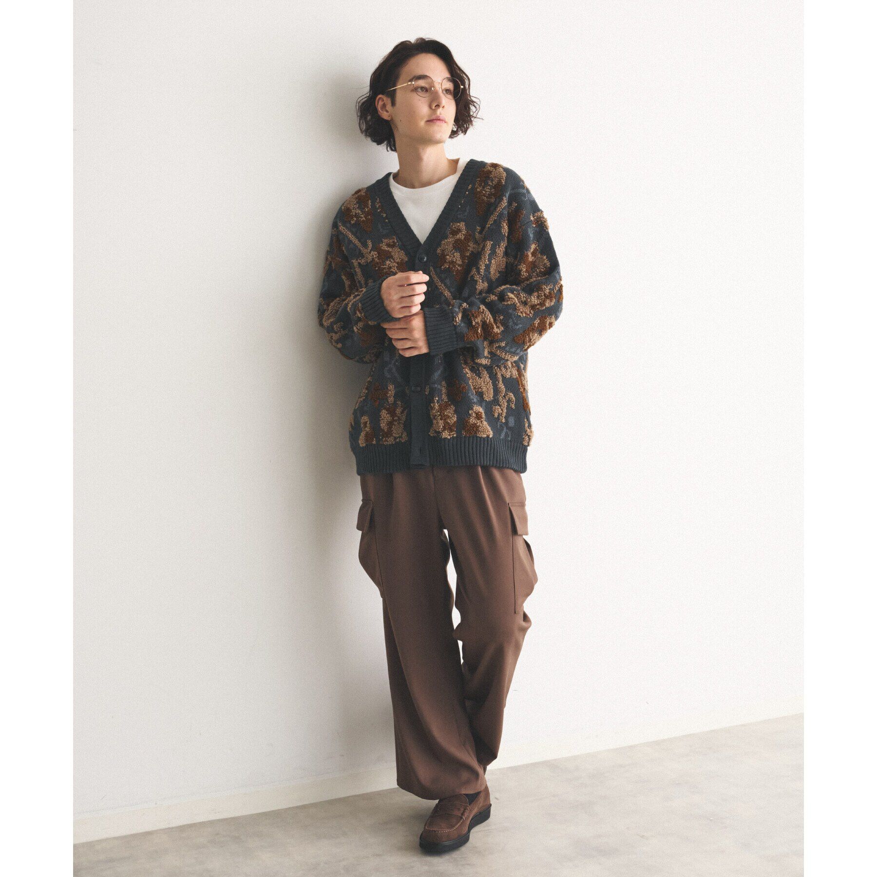 THE SHOP TK「サガラ刺繍ニットカーディガン」|カーディガン|