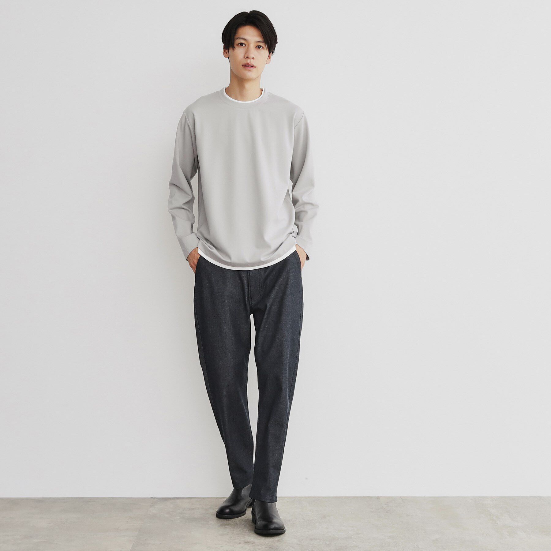 THE SHOP TK「ポンチフェイクレイヤード長袖Tシャツ」|Tシャツ・カットソー|