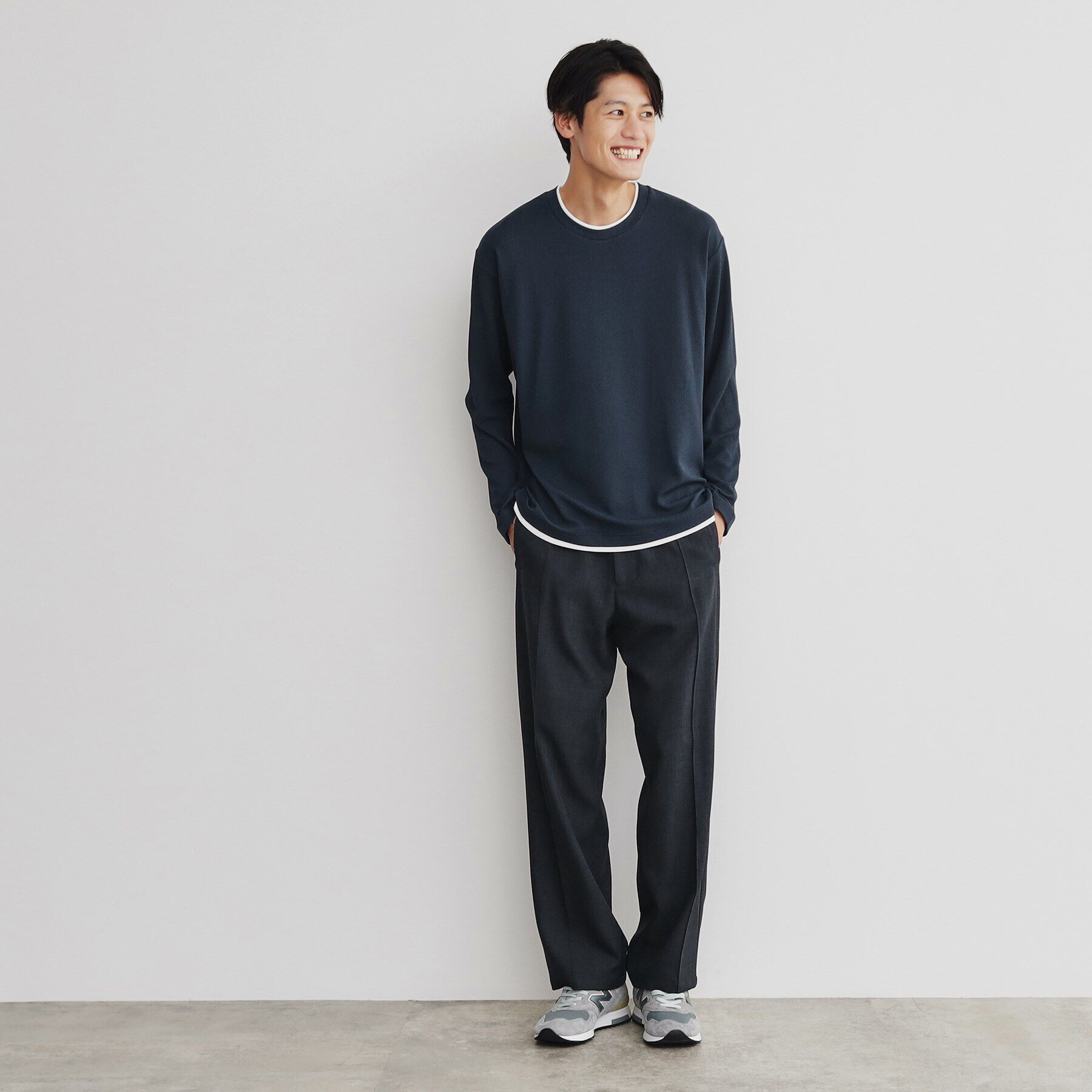 THE SHOP TK「杢ふくれフェイクレイヤードプルオーバー」|Tシャツ・カットソー|