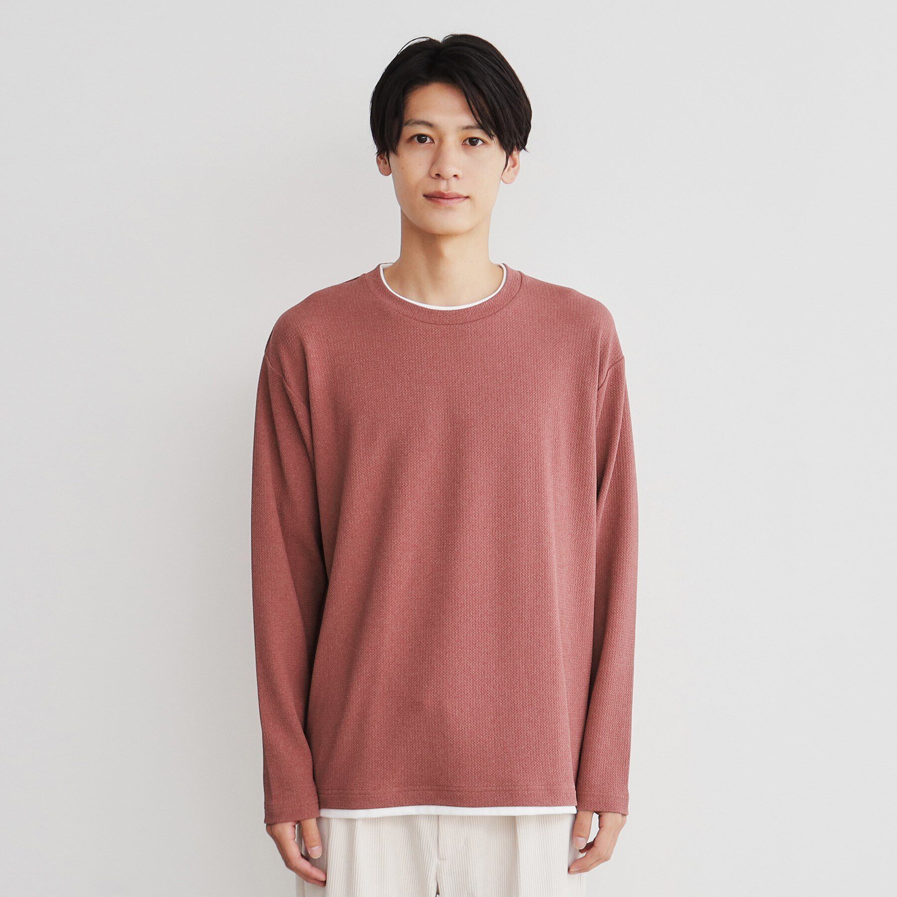 THE SHOP TK「杢ふくれフェイクレイヤードプルオーバー」|Tシャツ・カットソー|