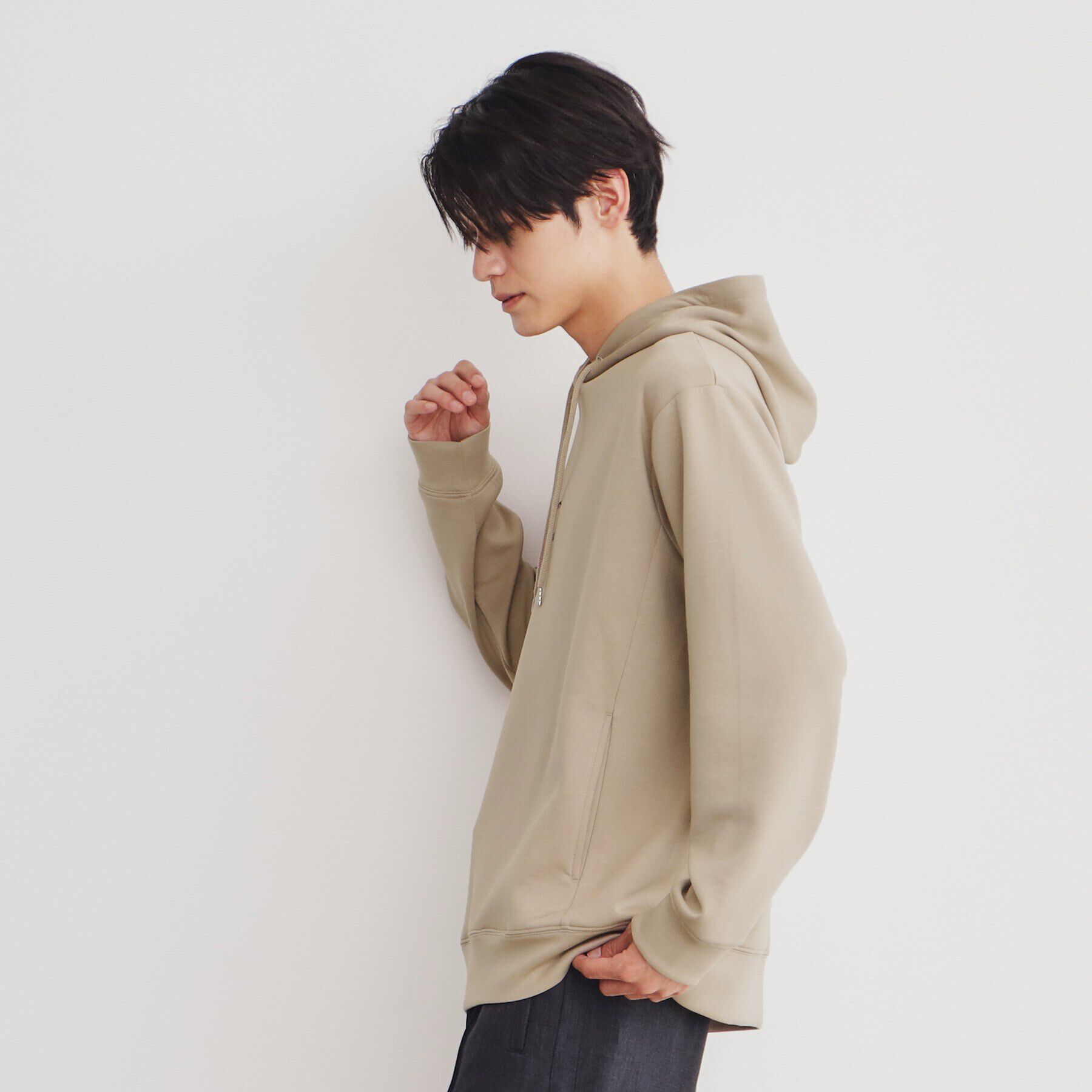 THE SHOP TK「プリントダンボールパーカー ビッグシルエット／ユニセックス」|パーカー|