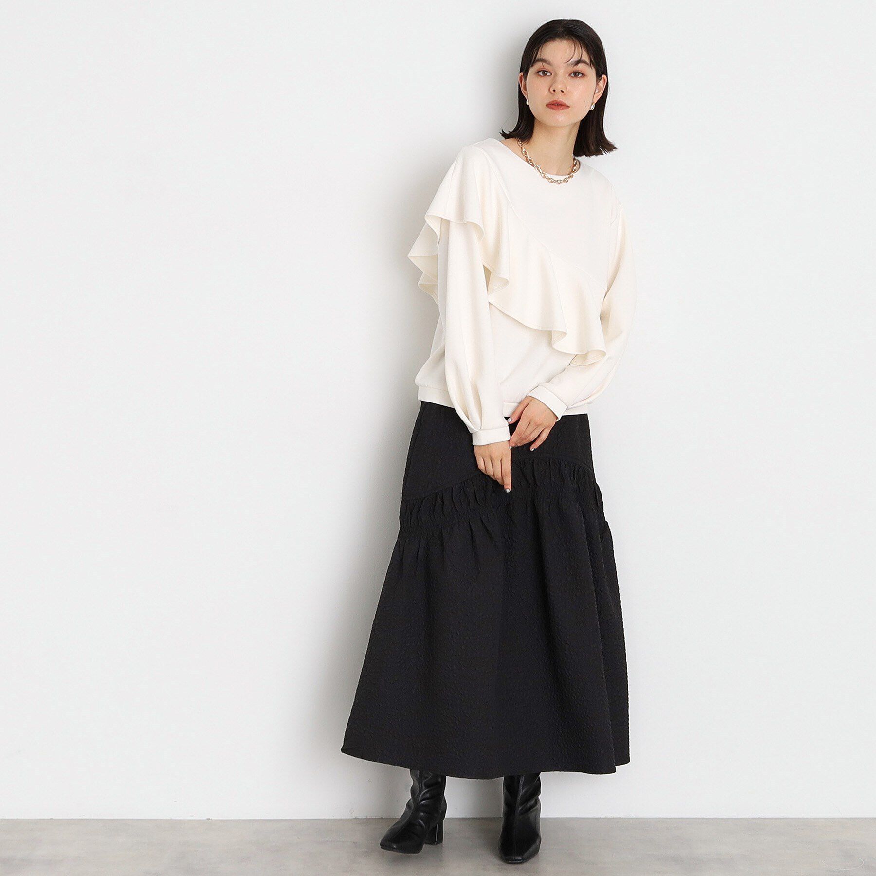 THE SHOP TK「アシメフリルプルオーバー【洗濯機OK】」|Tシャツ・カットソー|