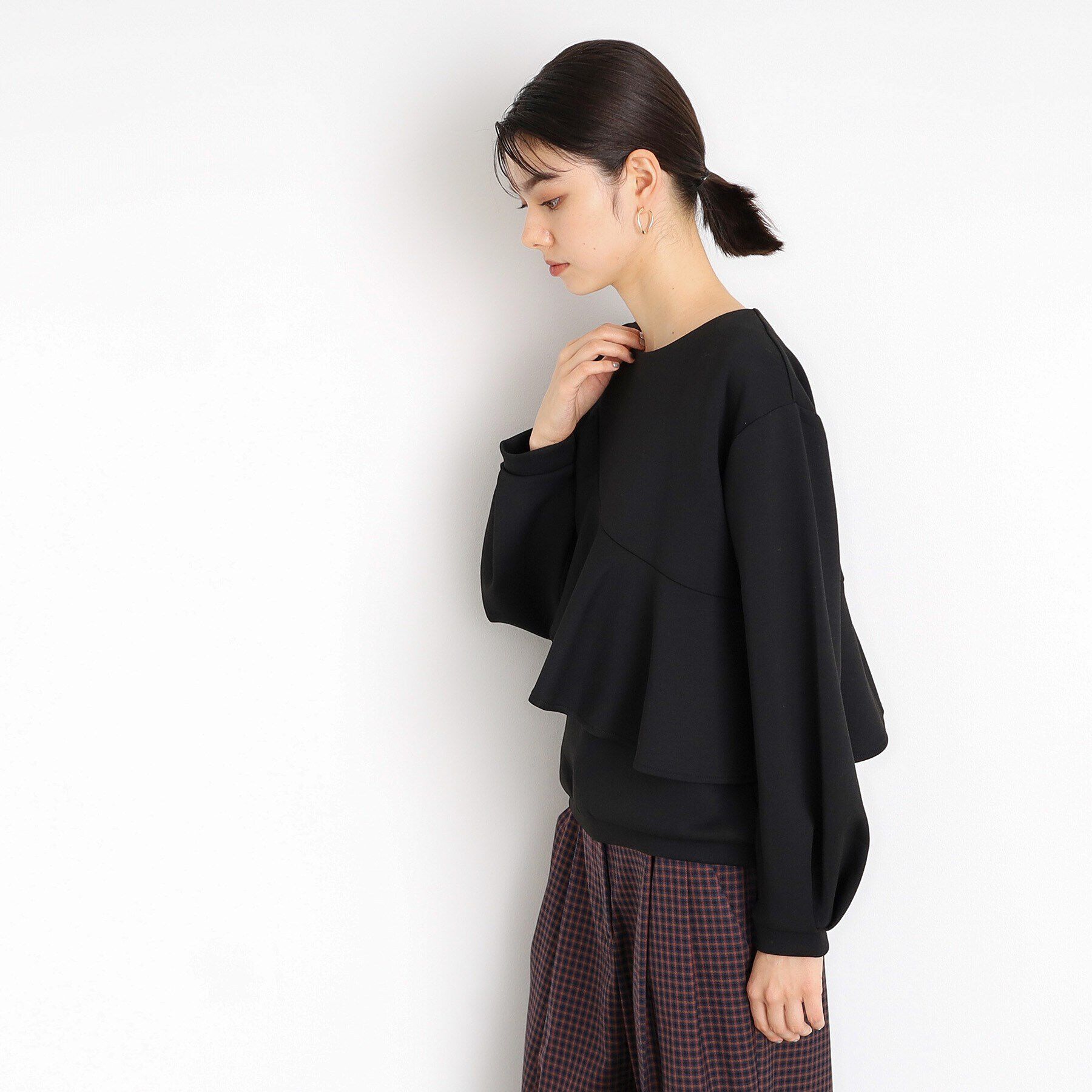 THE SHOP TK「アシメフリルプルオーバー【洗濯機OK】」|Tシャツ・カットソー|