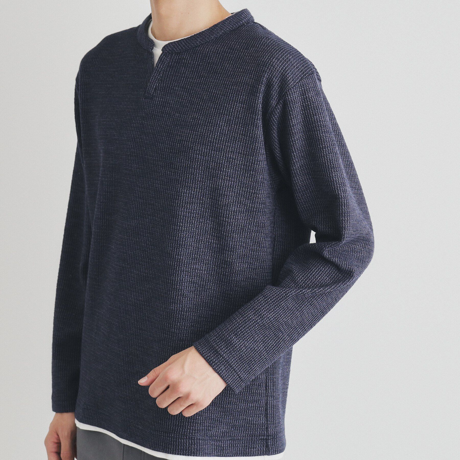 THE SHOP TK「スラブワッフルフェイクレイヤード長袖Tシャツ」|Tシャツ・カットソー|