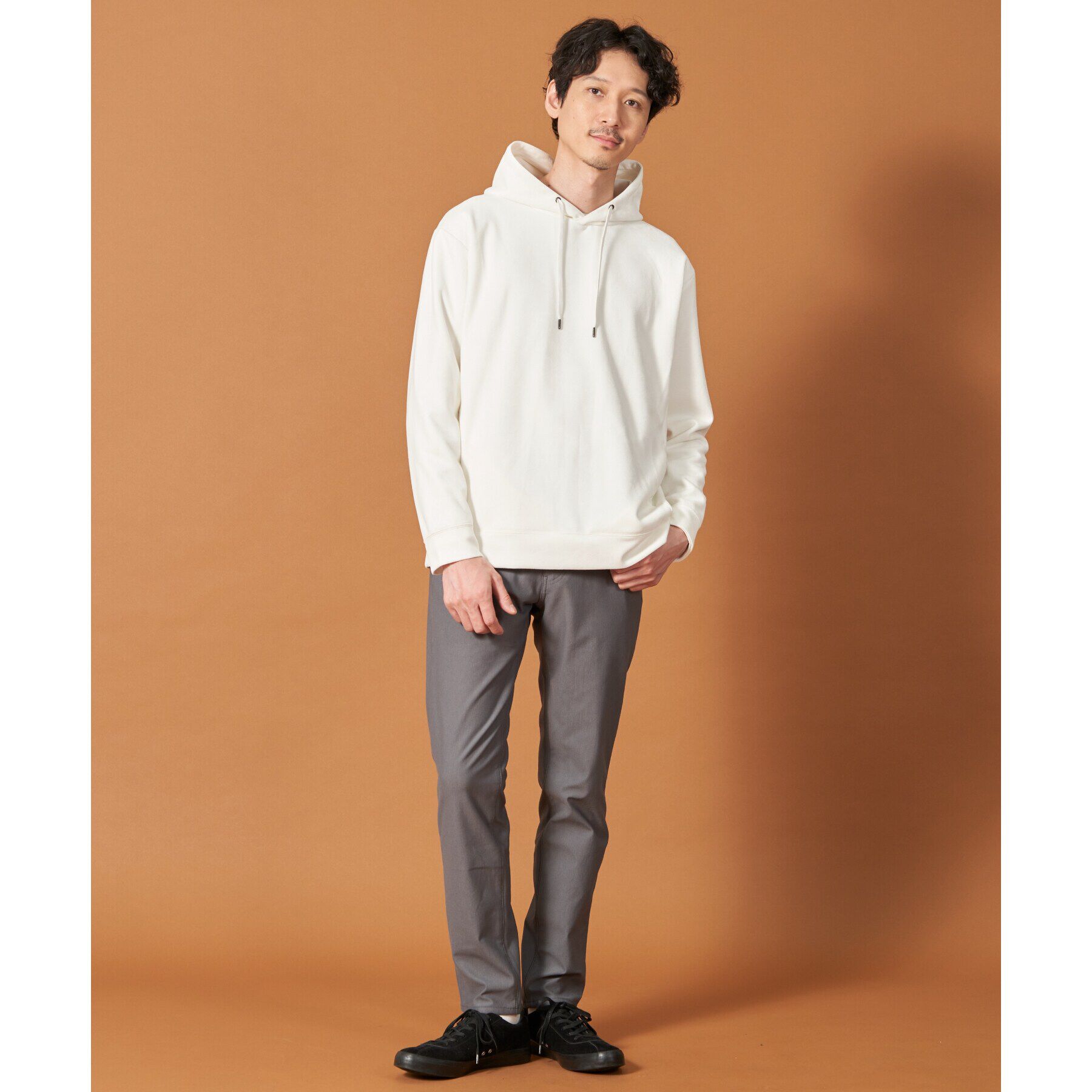 THE SHOP TK「杢スウェードタッチパーカー」|パーカー|