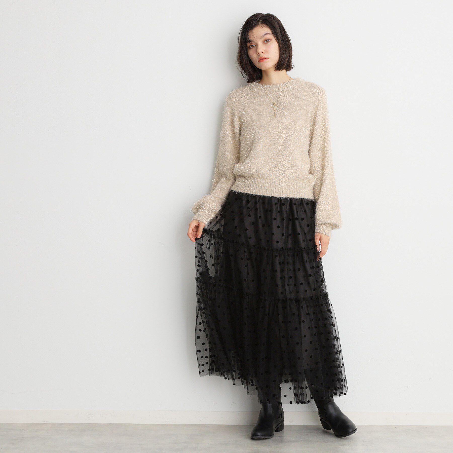 THE SHOP TK「シャイニーフェザーニット【洗える】」|ニット・セーター|