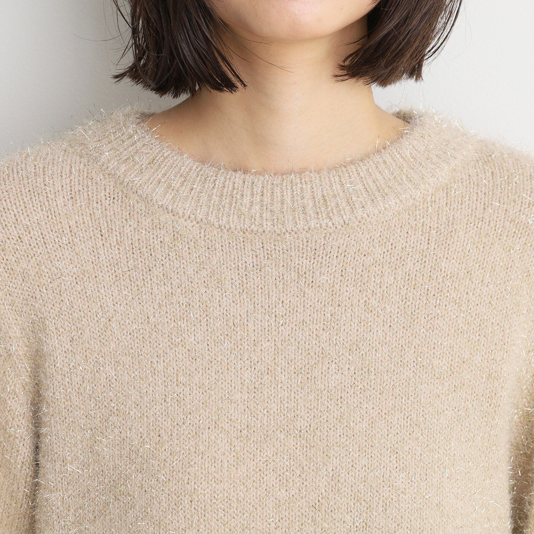 THE SHOP TK「シャイニーフェザーニット【洗える】」|ニット・セーター|