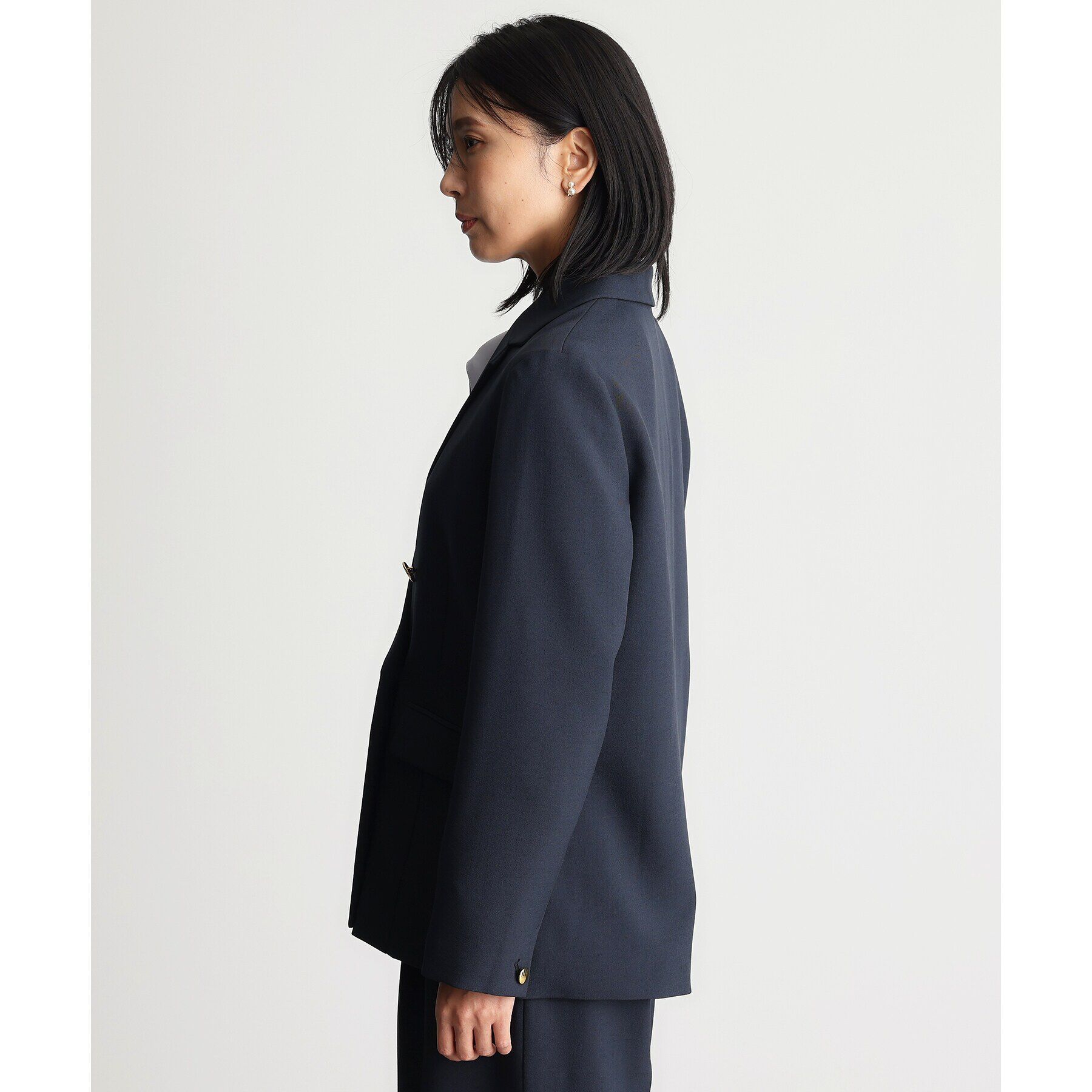 THE SHOP TK「【ONOFF活躍／セレモニー／通勤】CAVIAN Wブレストジャケット／洗える」|テーラードジャケット|