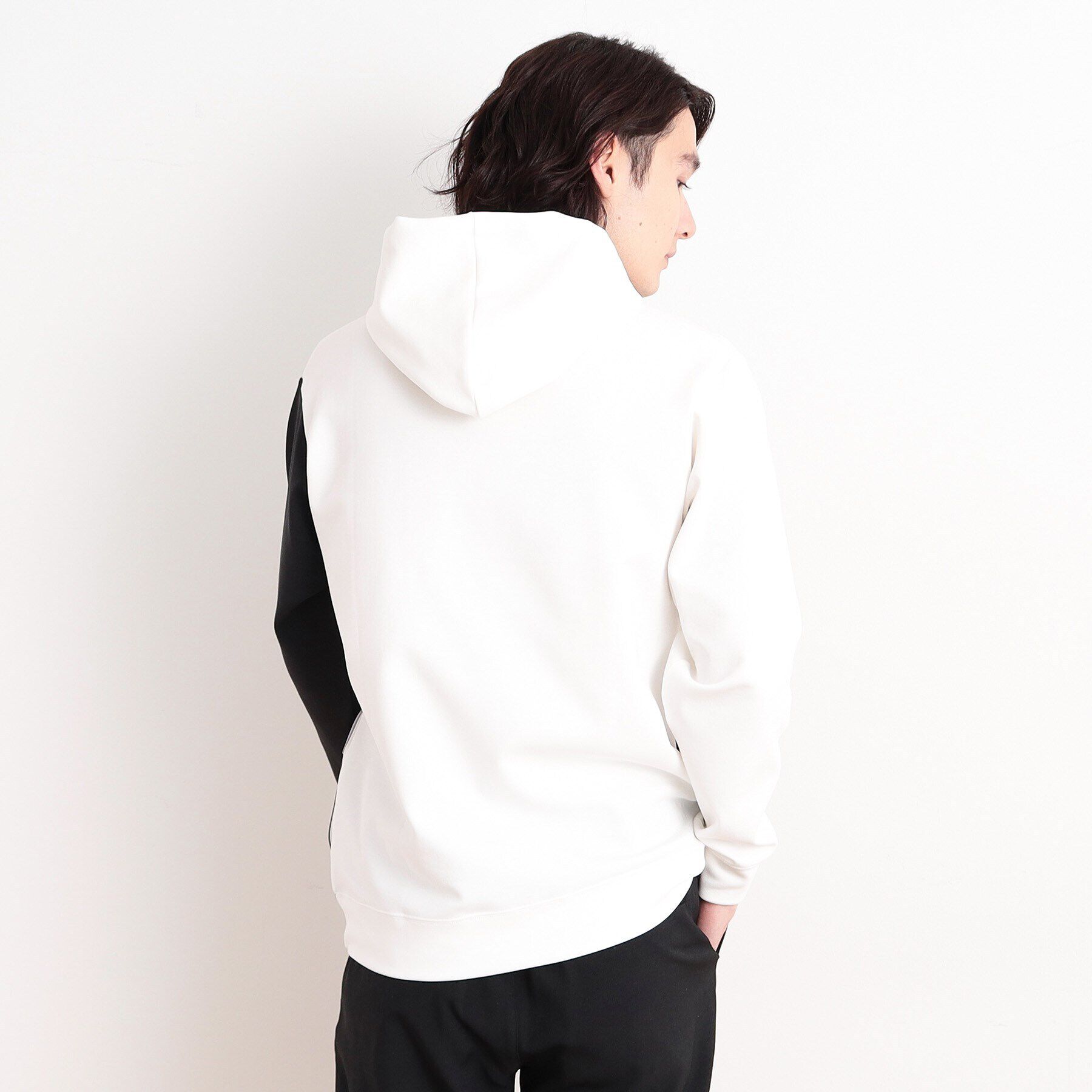 THE SHOP TK「異素材ブロッキングダンボールパーカ」|パーカー|