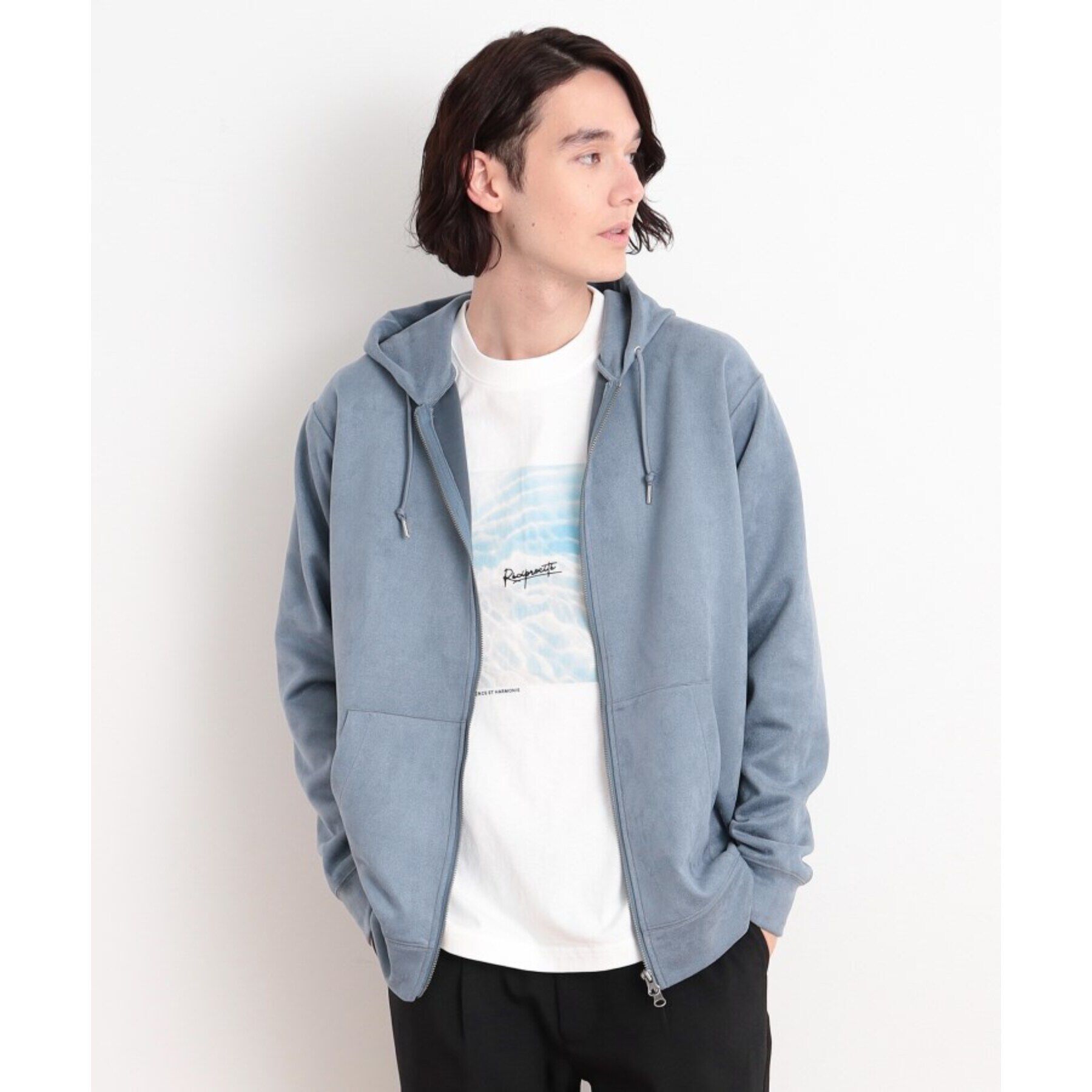 THE SHOP TK「スウェードタッチダンボールジップパーカ」|パーカー|