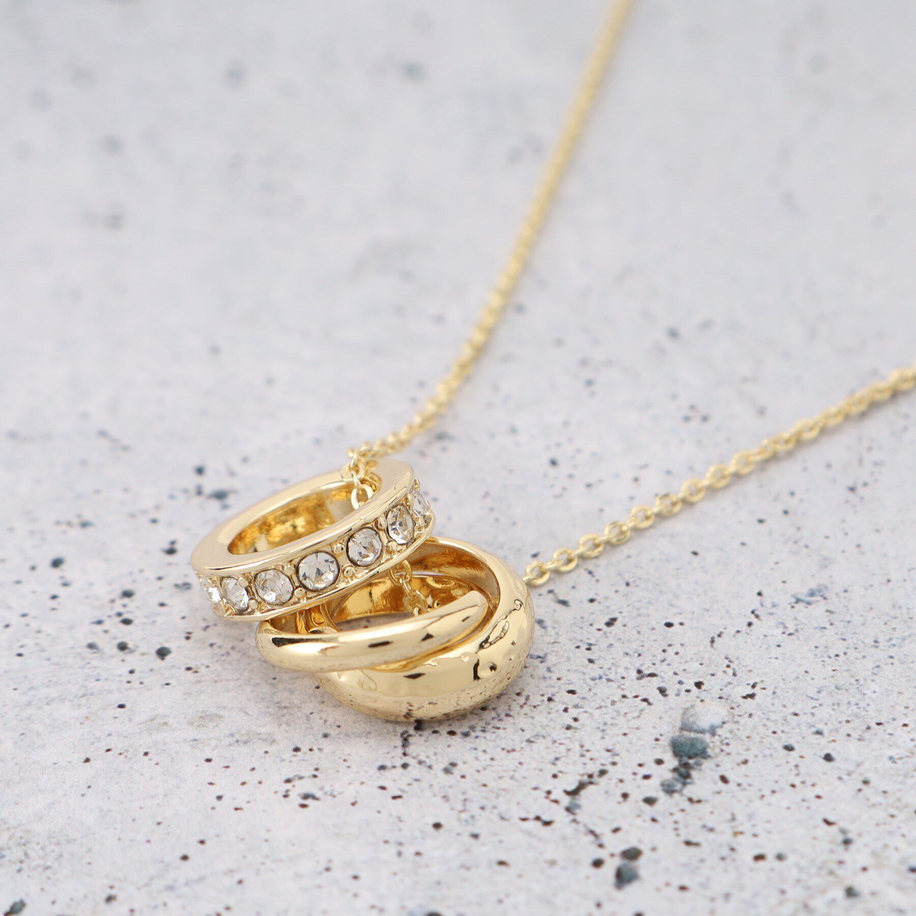 THE SHOP TK「ロンデルダブルリングネックレス」|ネックレス|