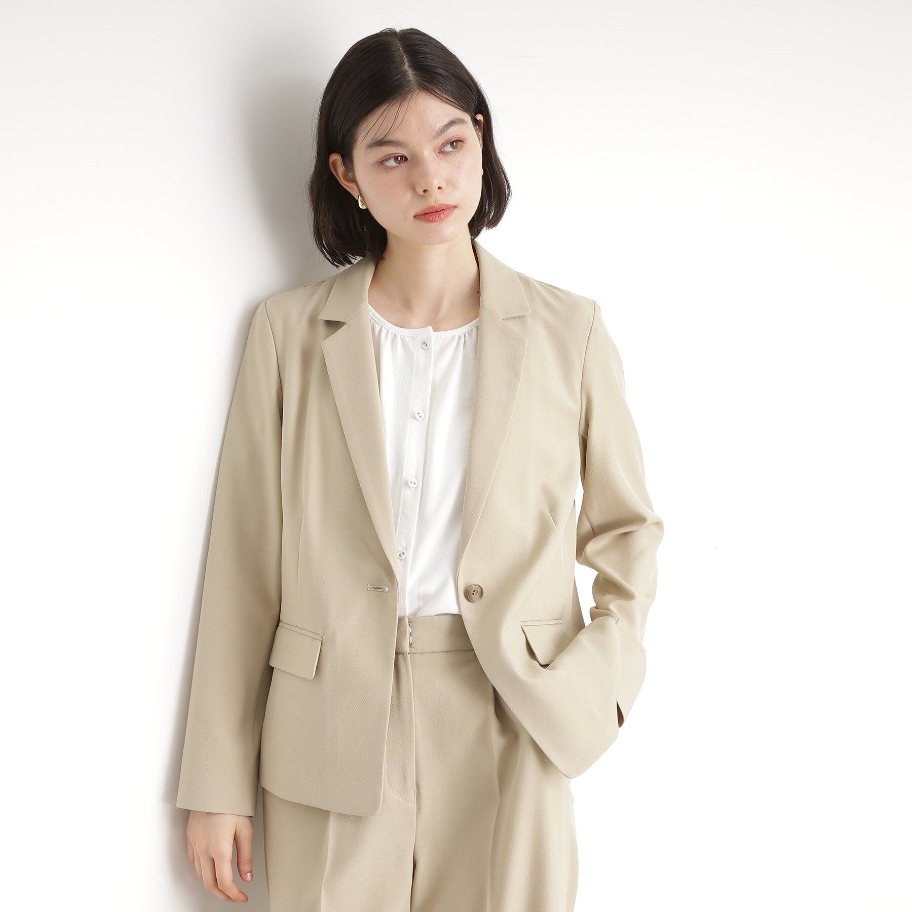 THE SHOP TK「【セットアップ可】テーラードジャケット」|テーラードジャケット|ベージュ(052)