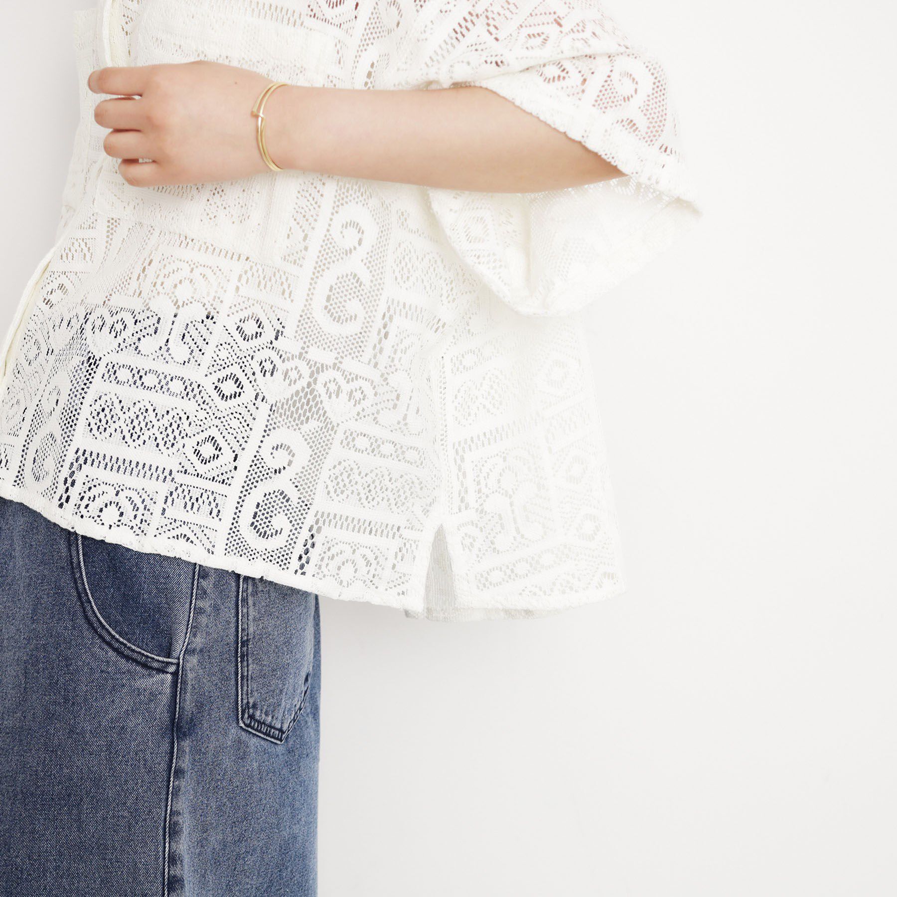 THE SHOP TK「総レースシャツ【洗える】」|シャツ・ブラウス|