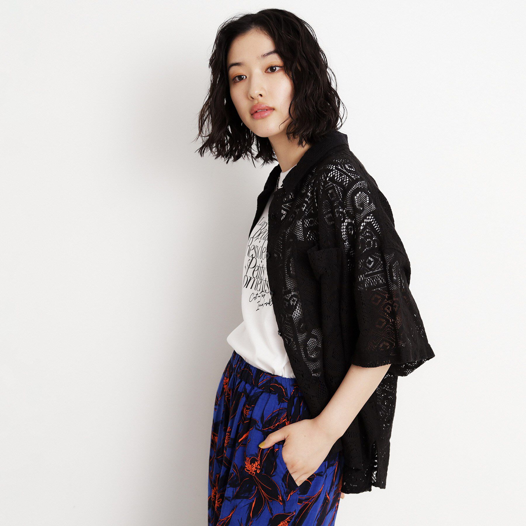 THE SHOP TK「総レースシャツ【洗える】」|シャツ・ブラウス|