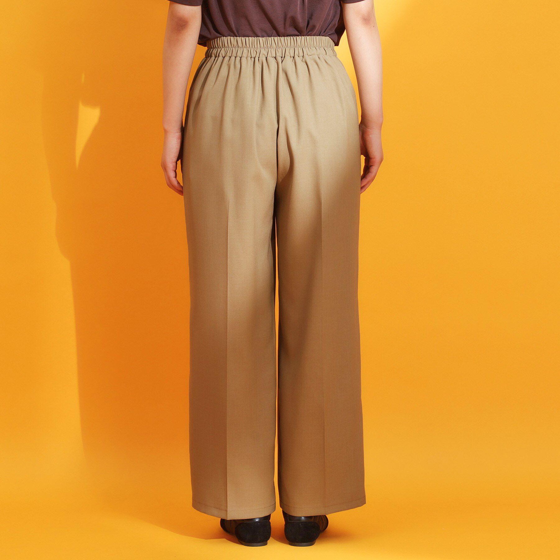 THE SHOP TK「麻調ピンタックワイドパンツ【洗濯機OK】」|その他|