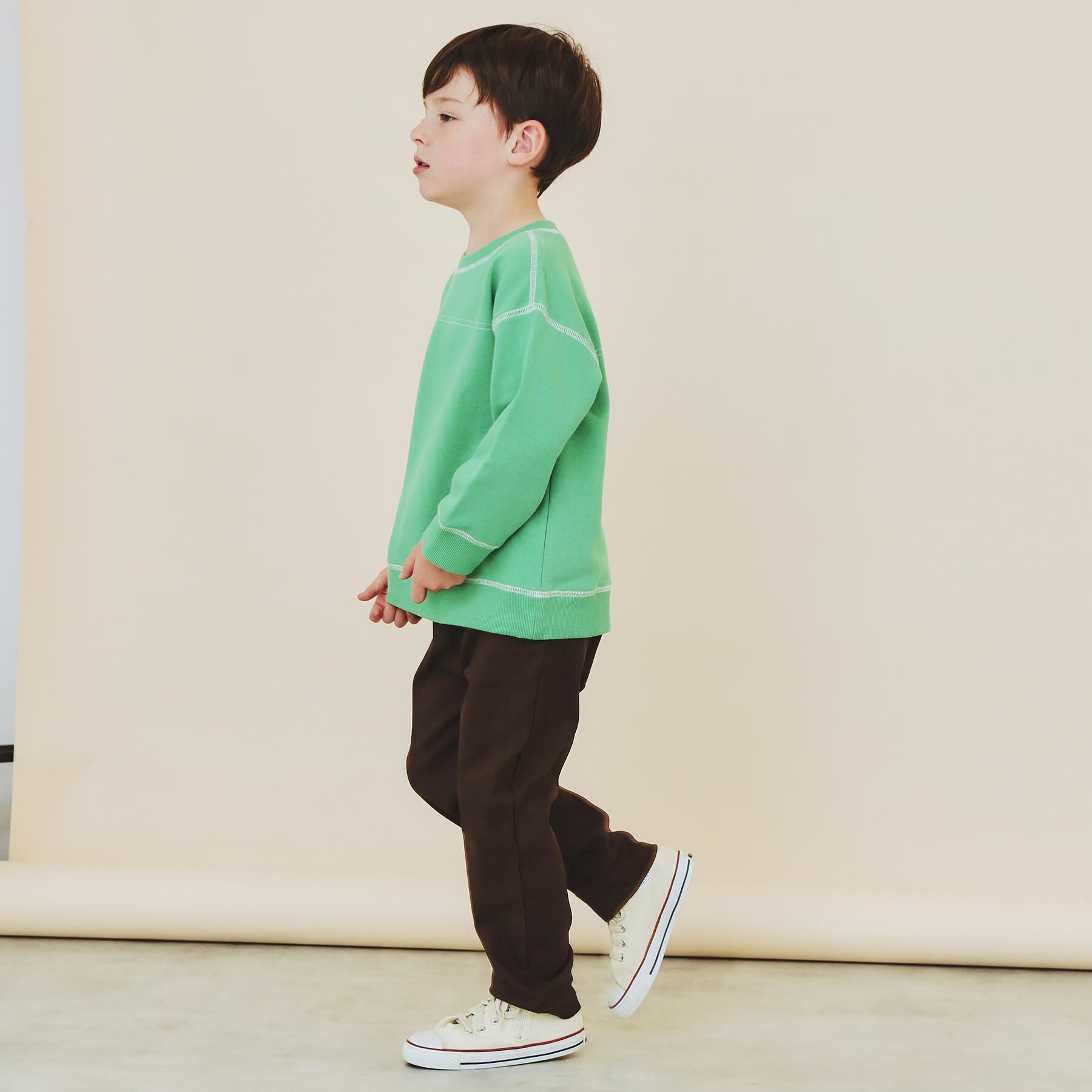 THE SHOP TK「【110-160】カラーロック裏毛プルオーバー」|Tシャツ・カットソー|