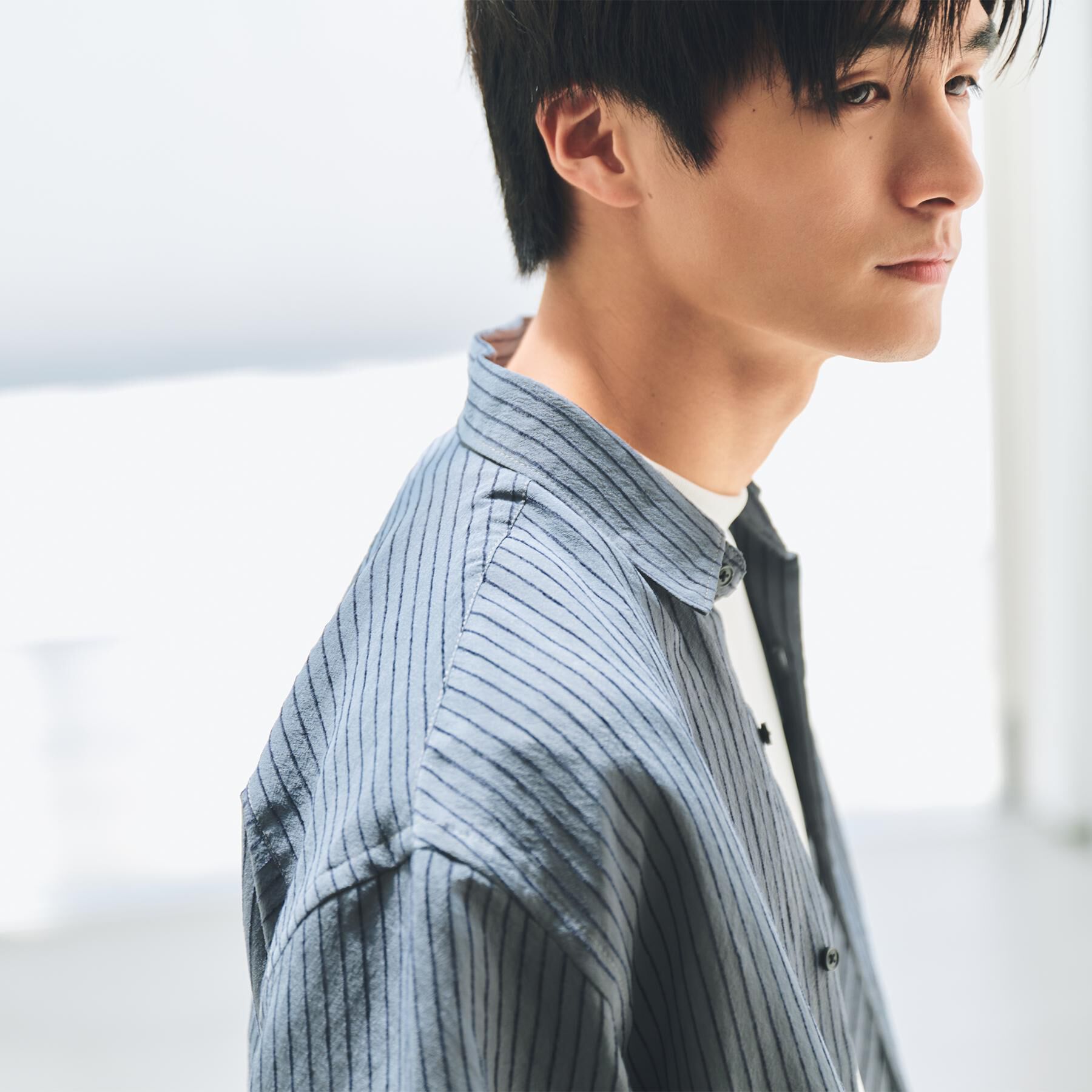 THE SHOP TK「チェック＆ストライプ アソート長袖シャツ【洗濯機OK】」|シャツ・ブラウス|