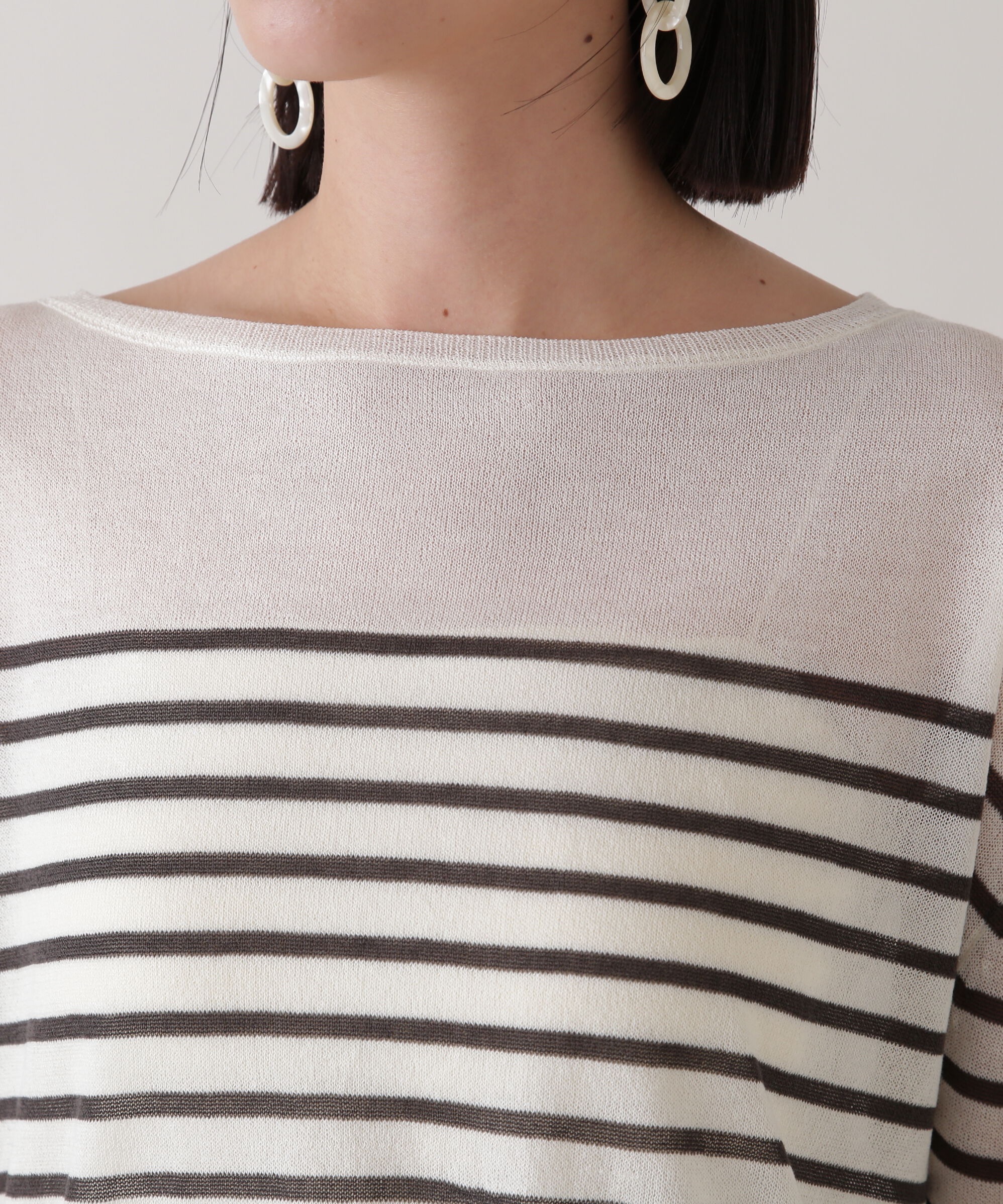  「シアーボーダーニット」|ニット・セーター|