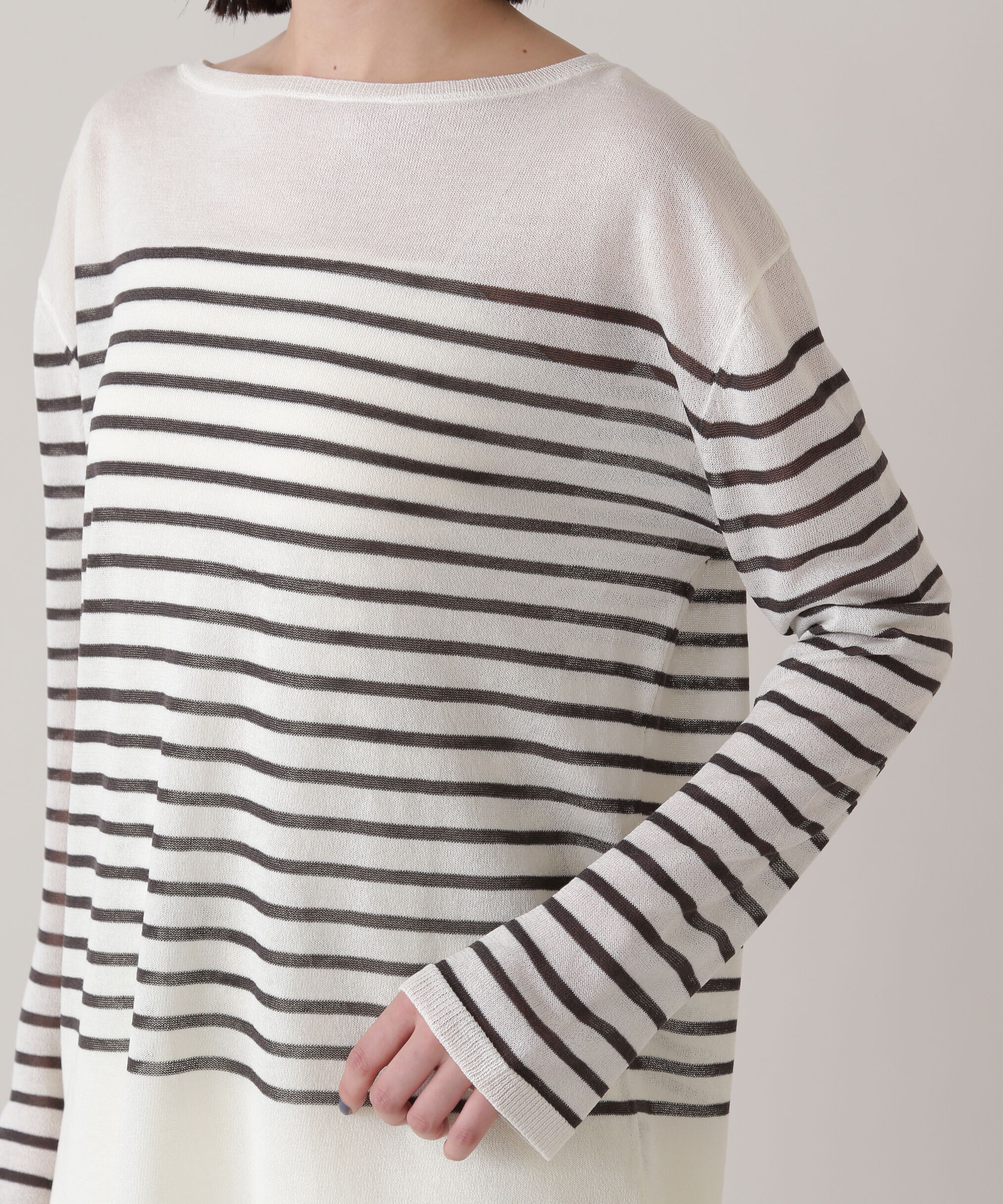  「シアーボーダーニット」|ニット・セーター|