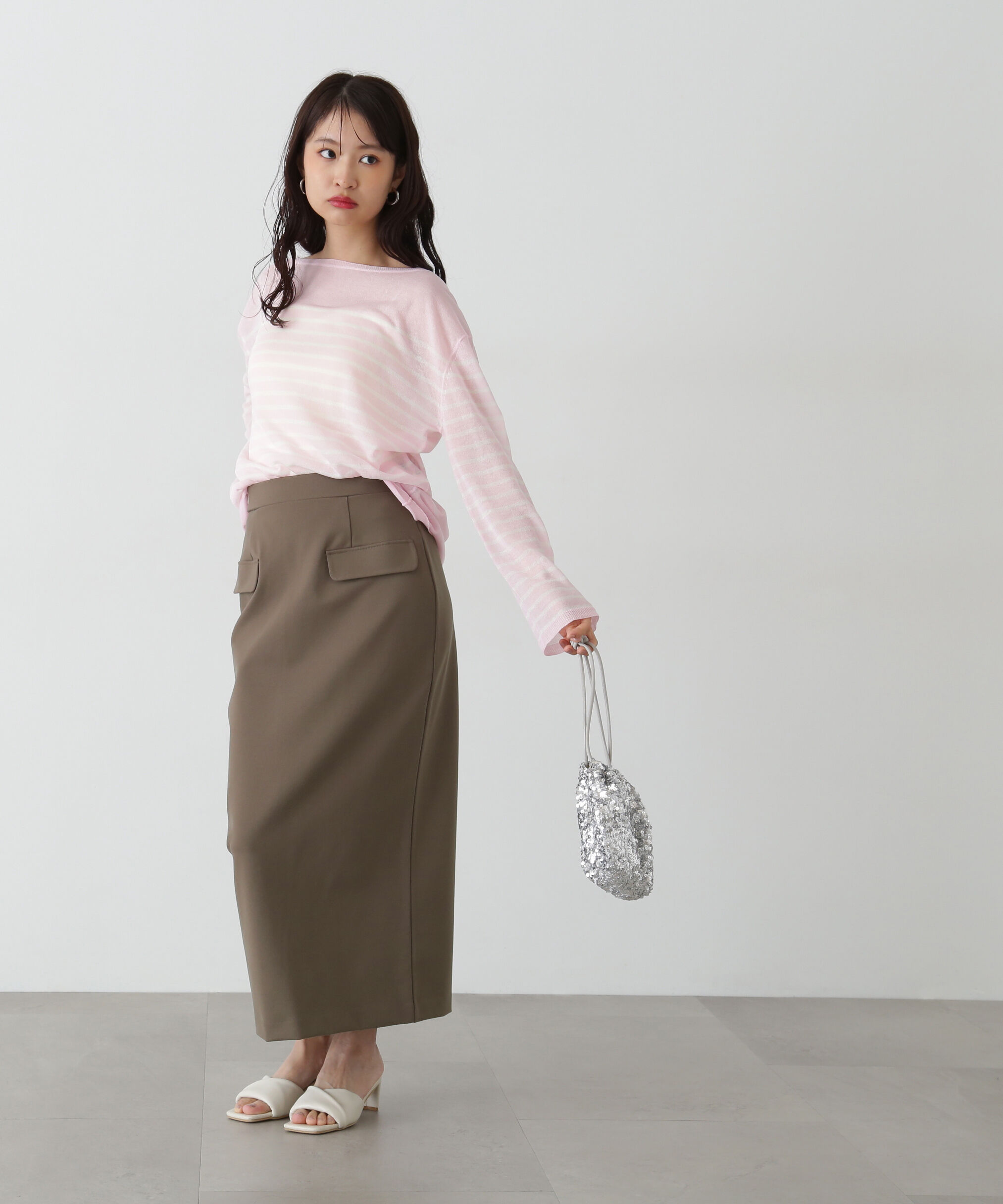  「シアーボーダーニット」|ニット・セーター|