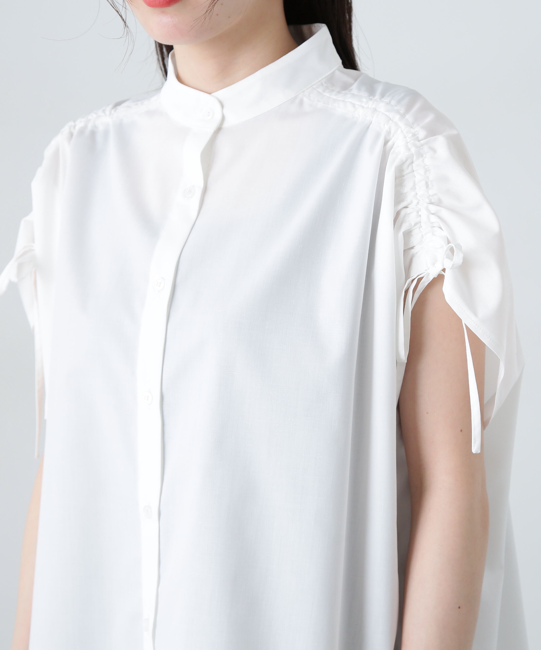  「バンドカラードロストシャツ」|シャツ・ブラウス|