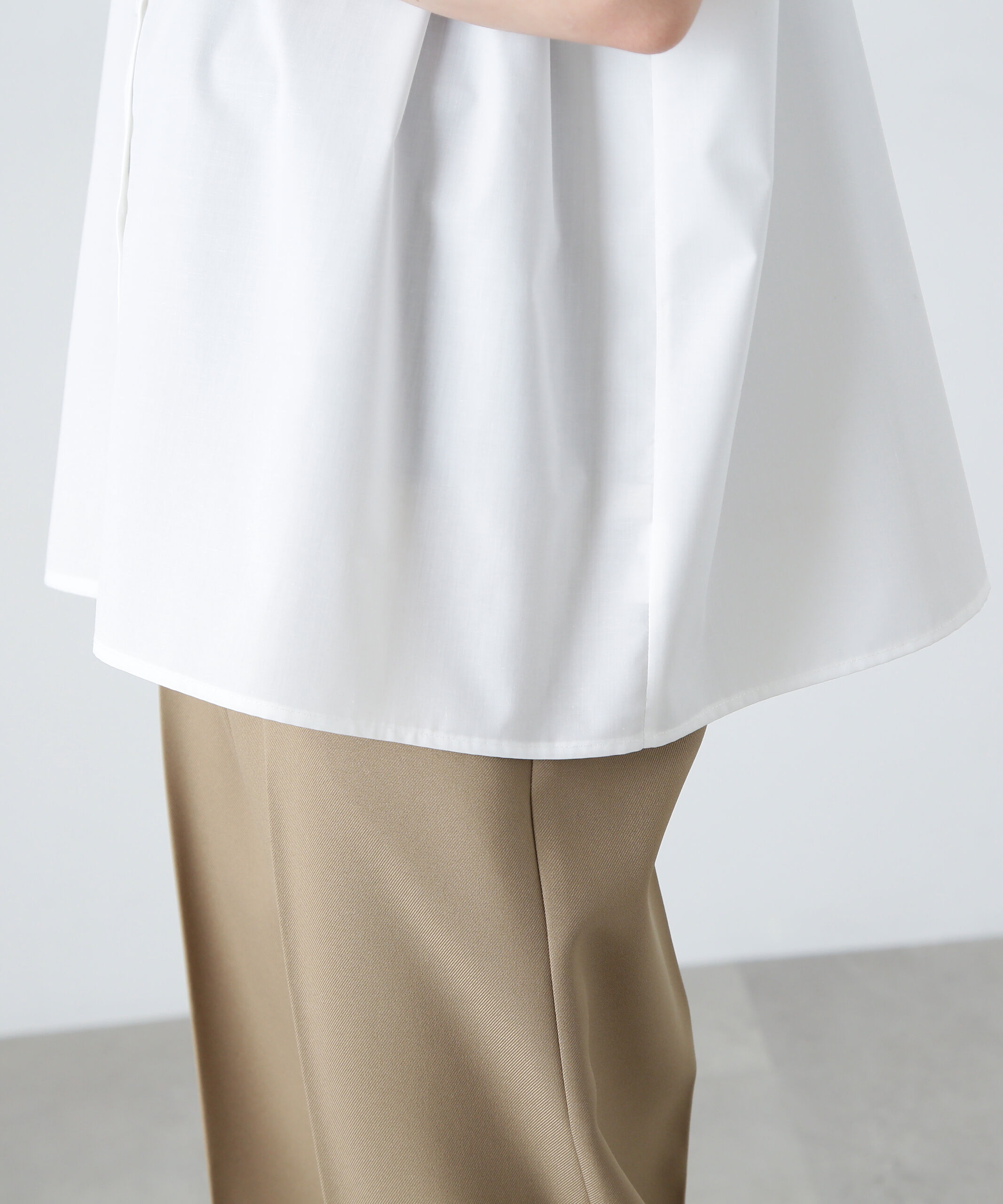  「バンドカラードロストシャツ」|シャツ・ブラウス|