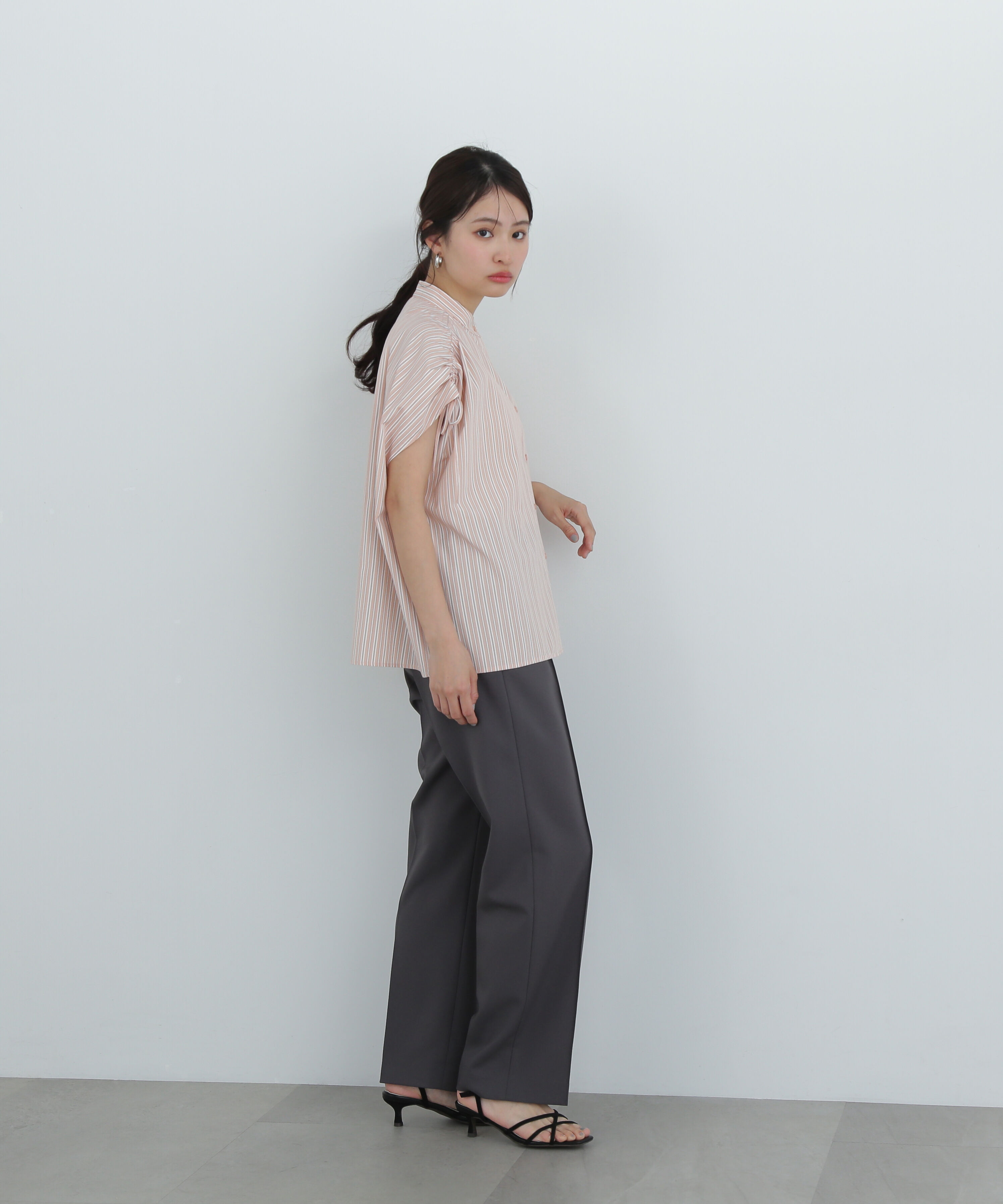  「バンドカラードロストシャツ」|シャツ・ブラウス|