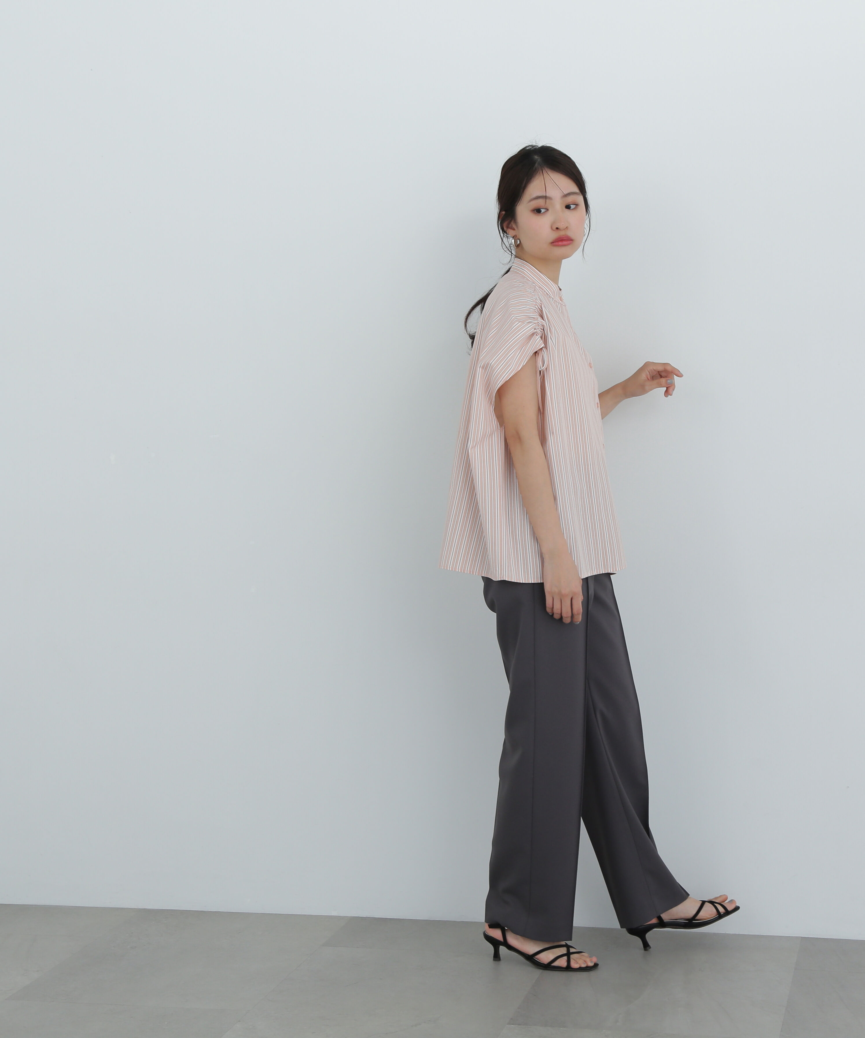  「バンドカラードロストシャツ」|シャツ・ブラウス|