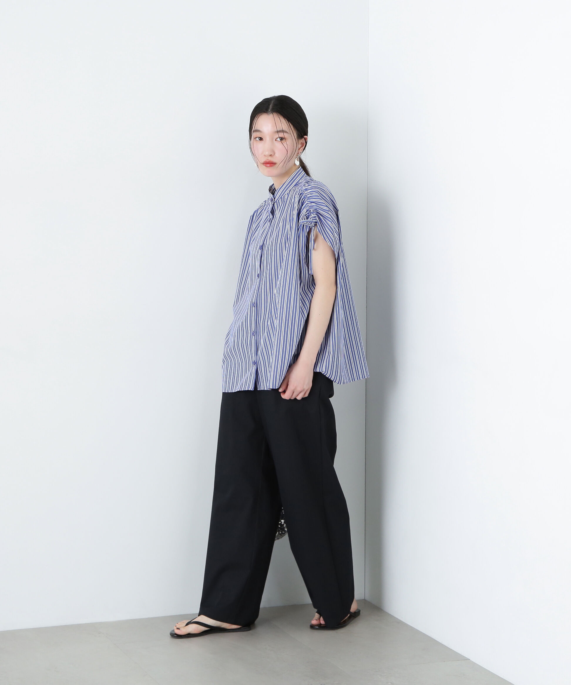  「バンドカラードロストシャツ」|シャツ・ブラウス|