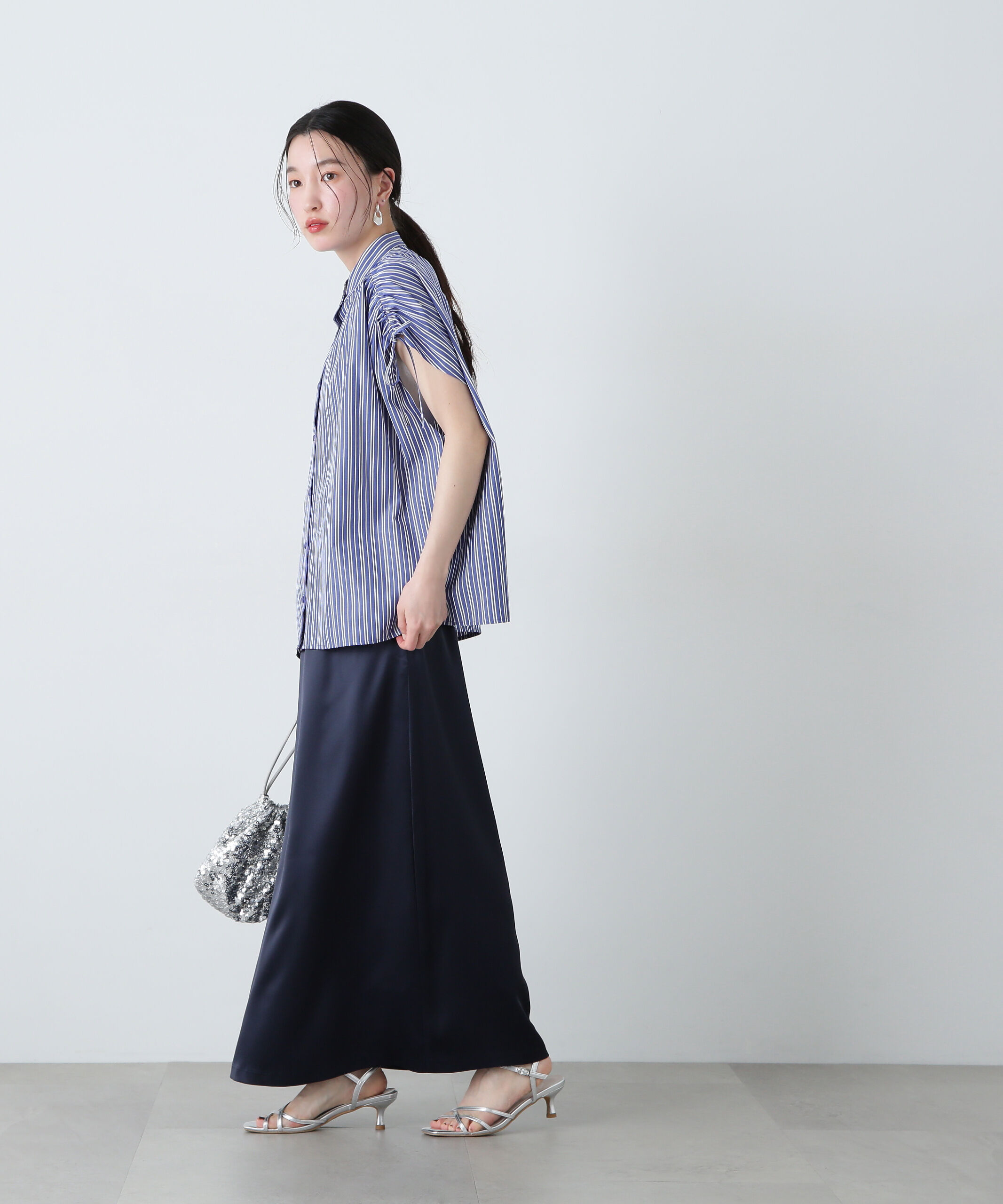  「バンドカラードロストシャツ」|シャツ・ブラウス|