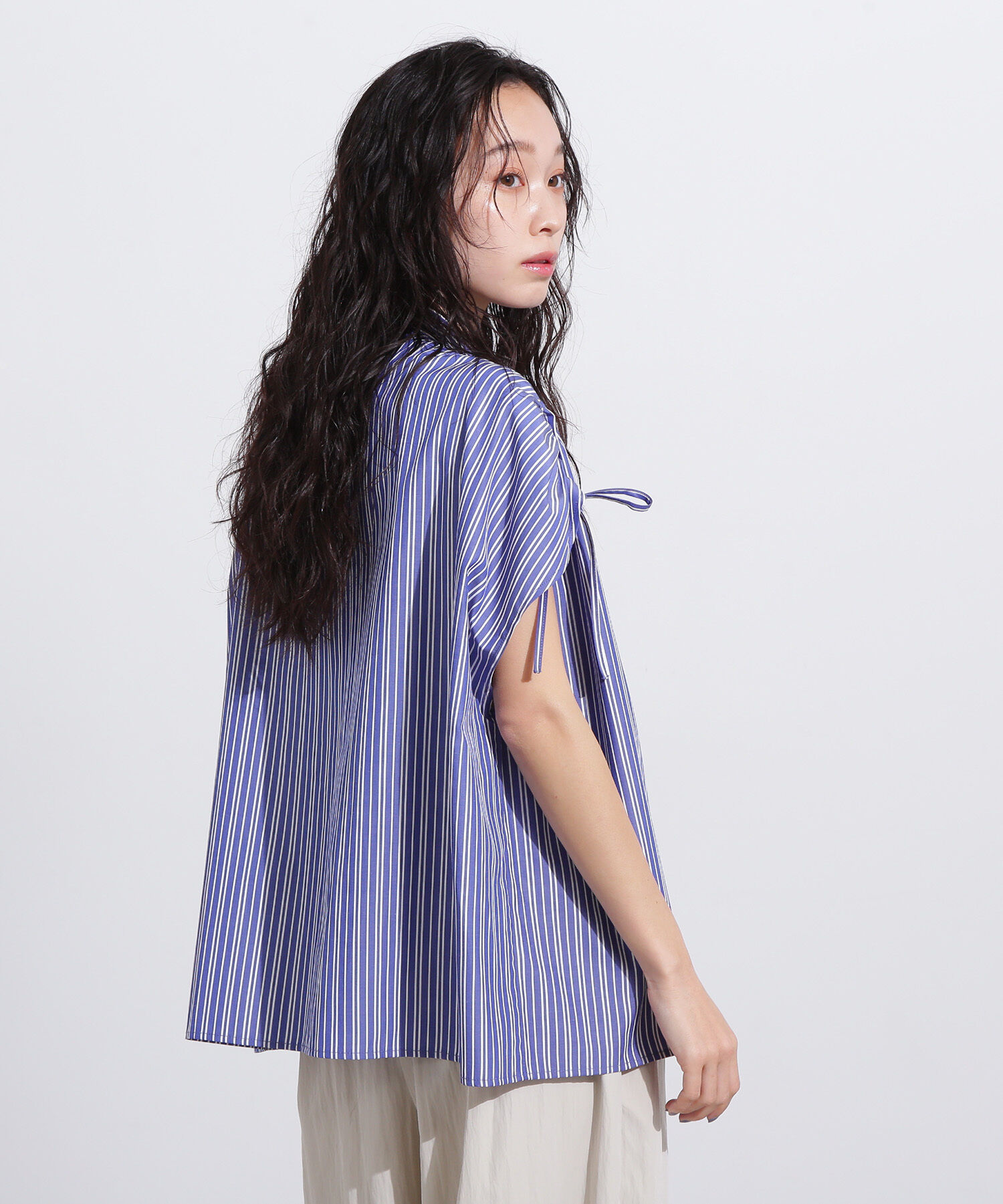  「バンドカラードロストシャツ」|シャツ・ブラウス|