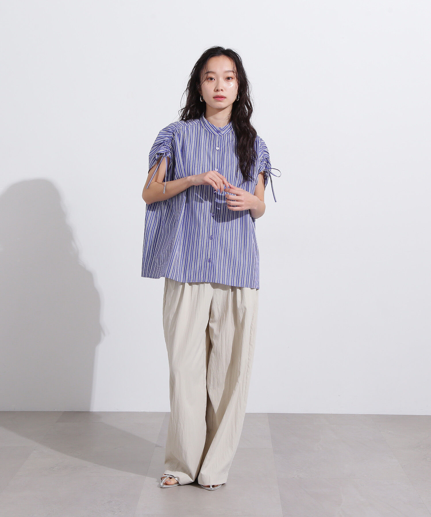  「バンドカラードロストシャツ」|シャツ・ブラウス|