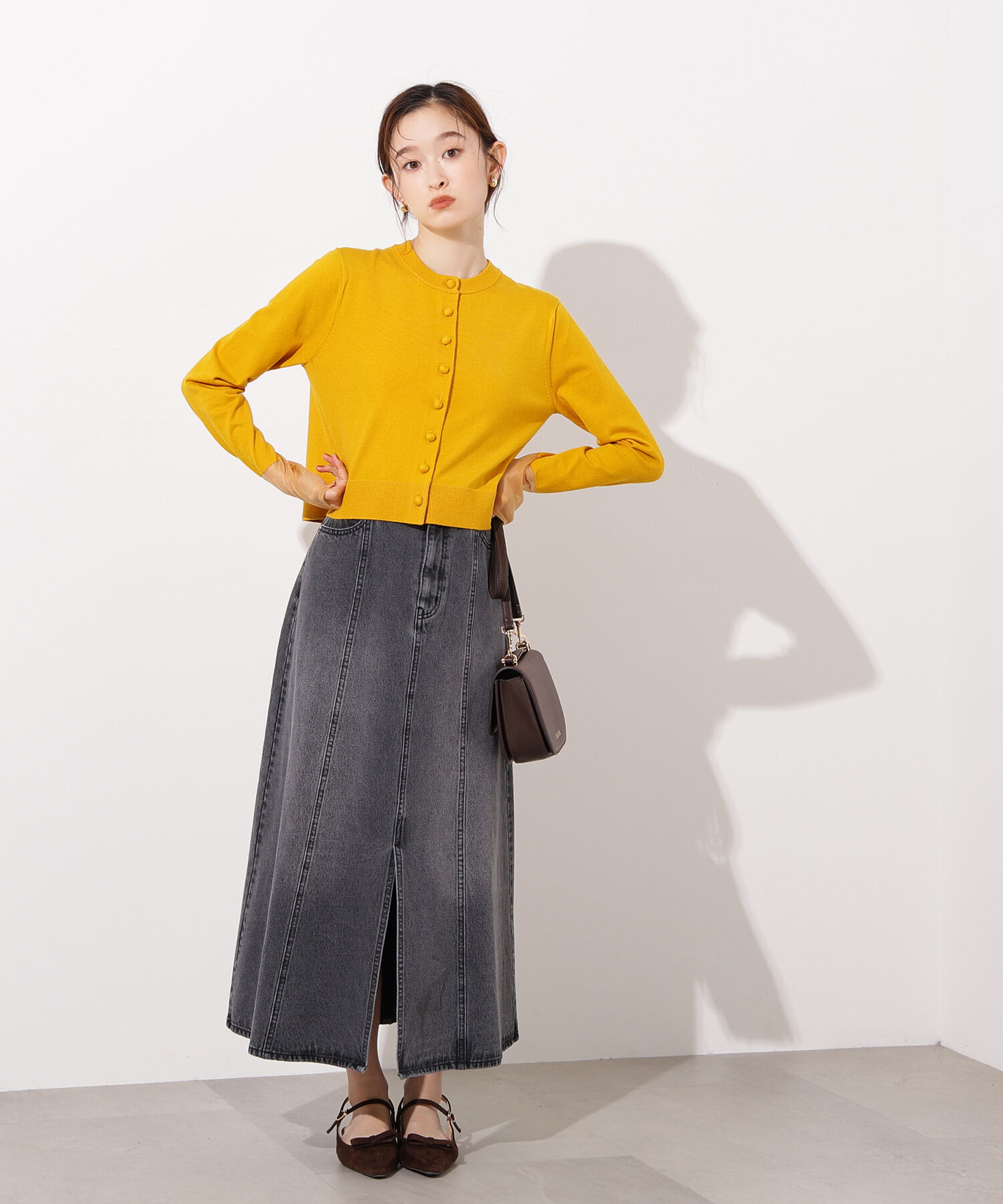  「シアーカフスコンパクトカーデ」|ニット・セーター|