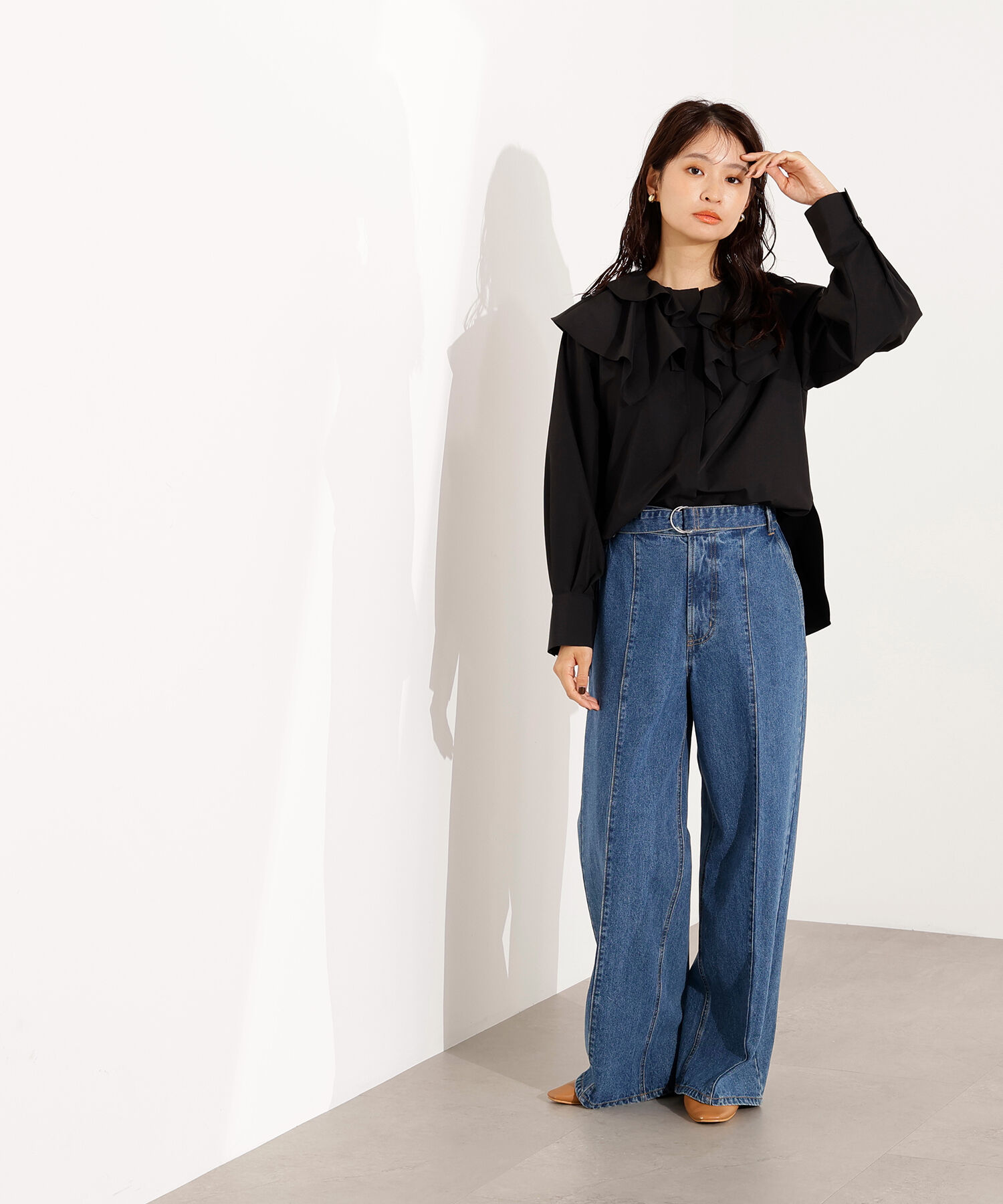  「2wayフリルカラーブラウス」|シャツ・ブラウス|