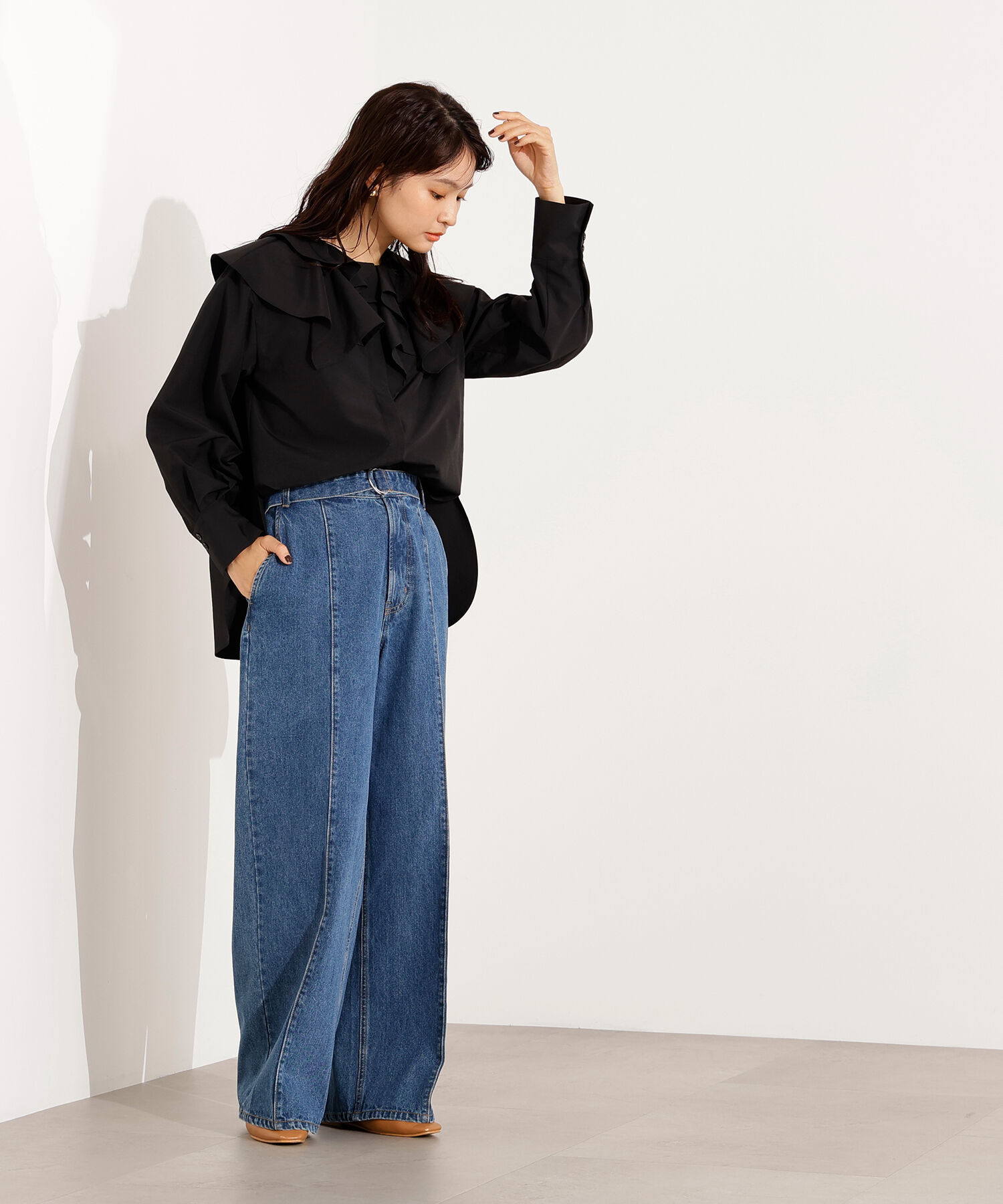  「2wayフリルカラーブラウス」|シャツ・ブラウス|