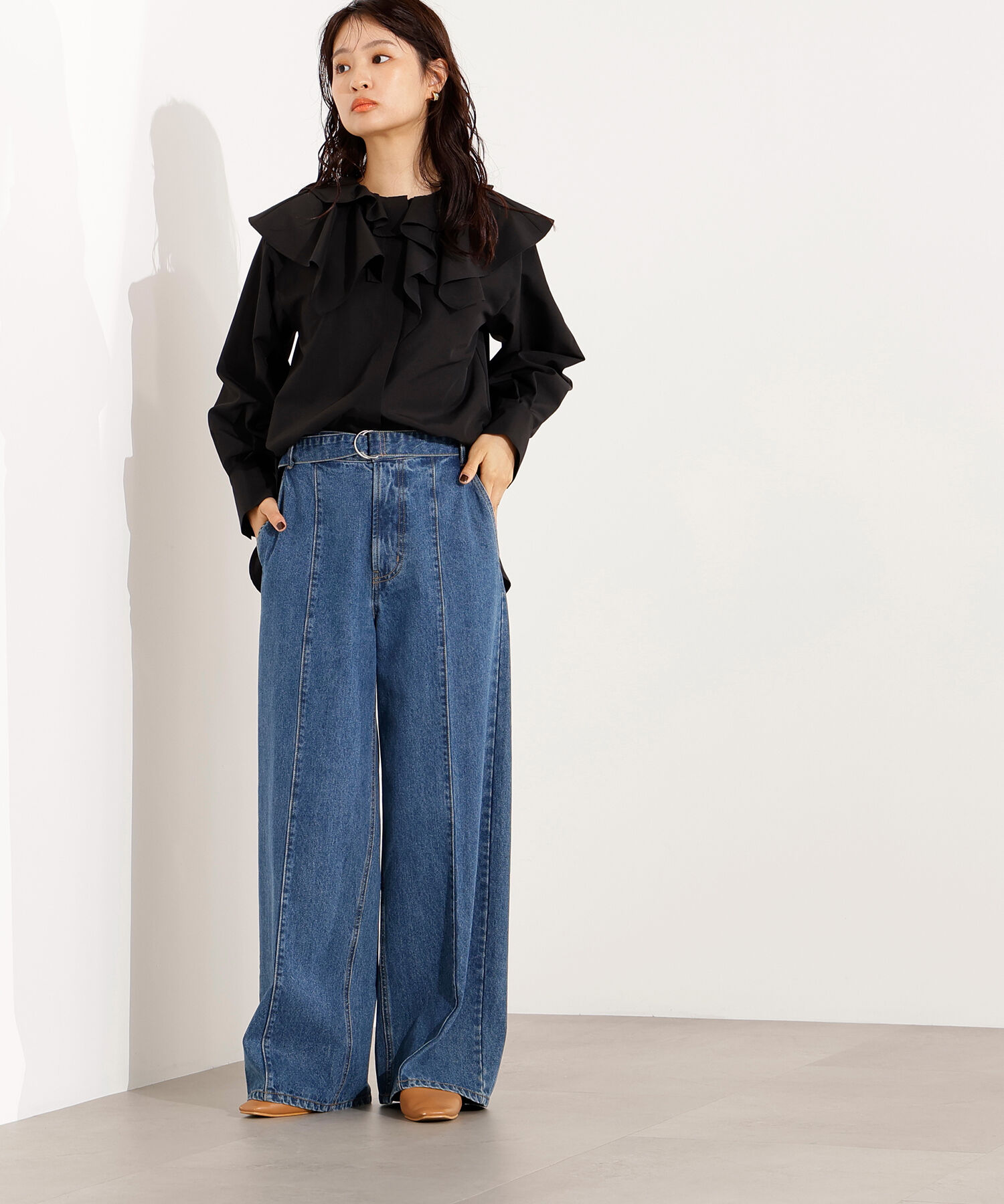  「2wayフリルカラーブラウス」|シャツ・ブラウス|