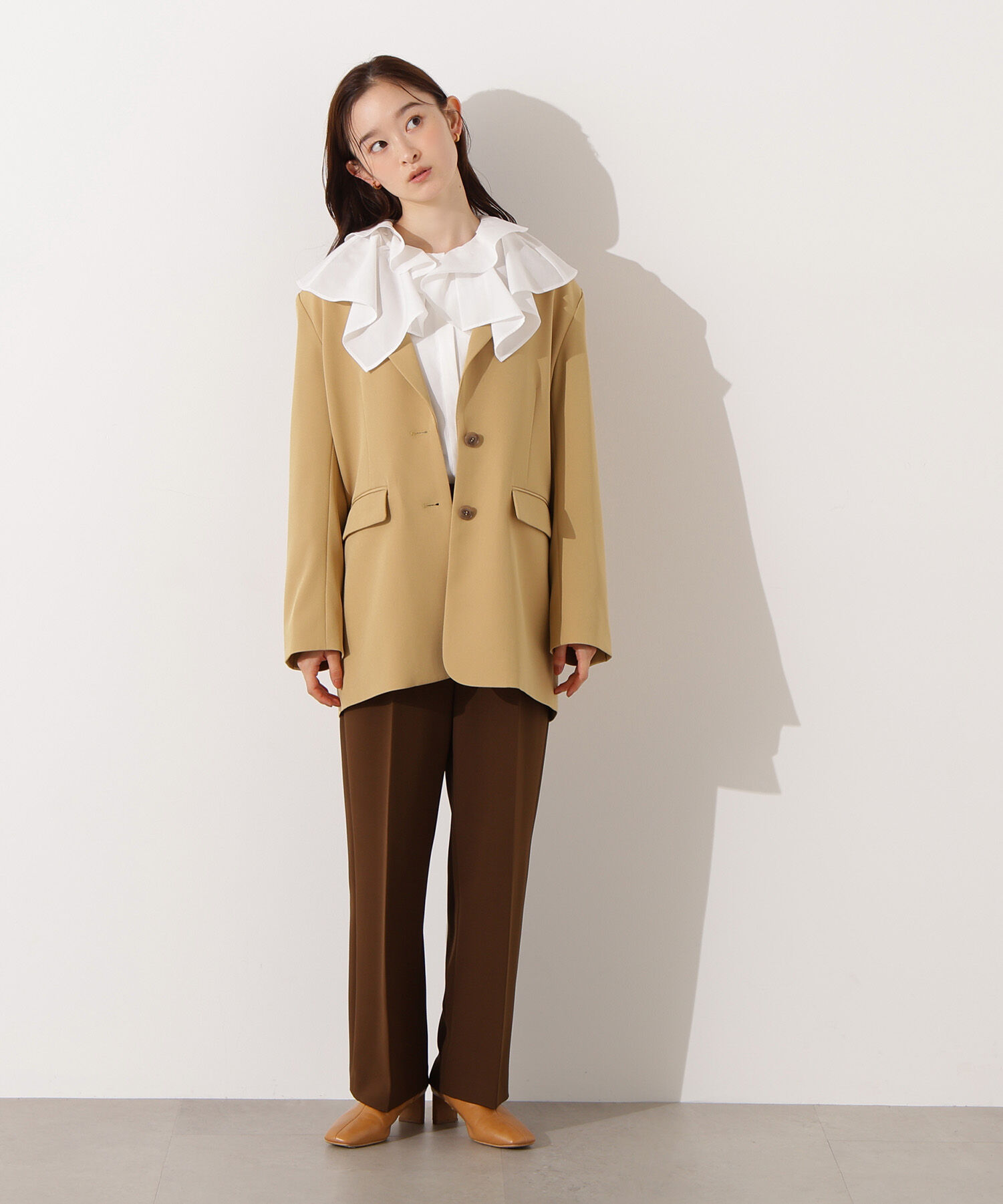  「2wayフリルカラーブラウス」|シャツ・ブラウス|