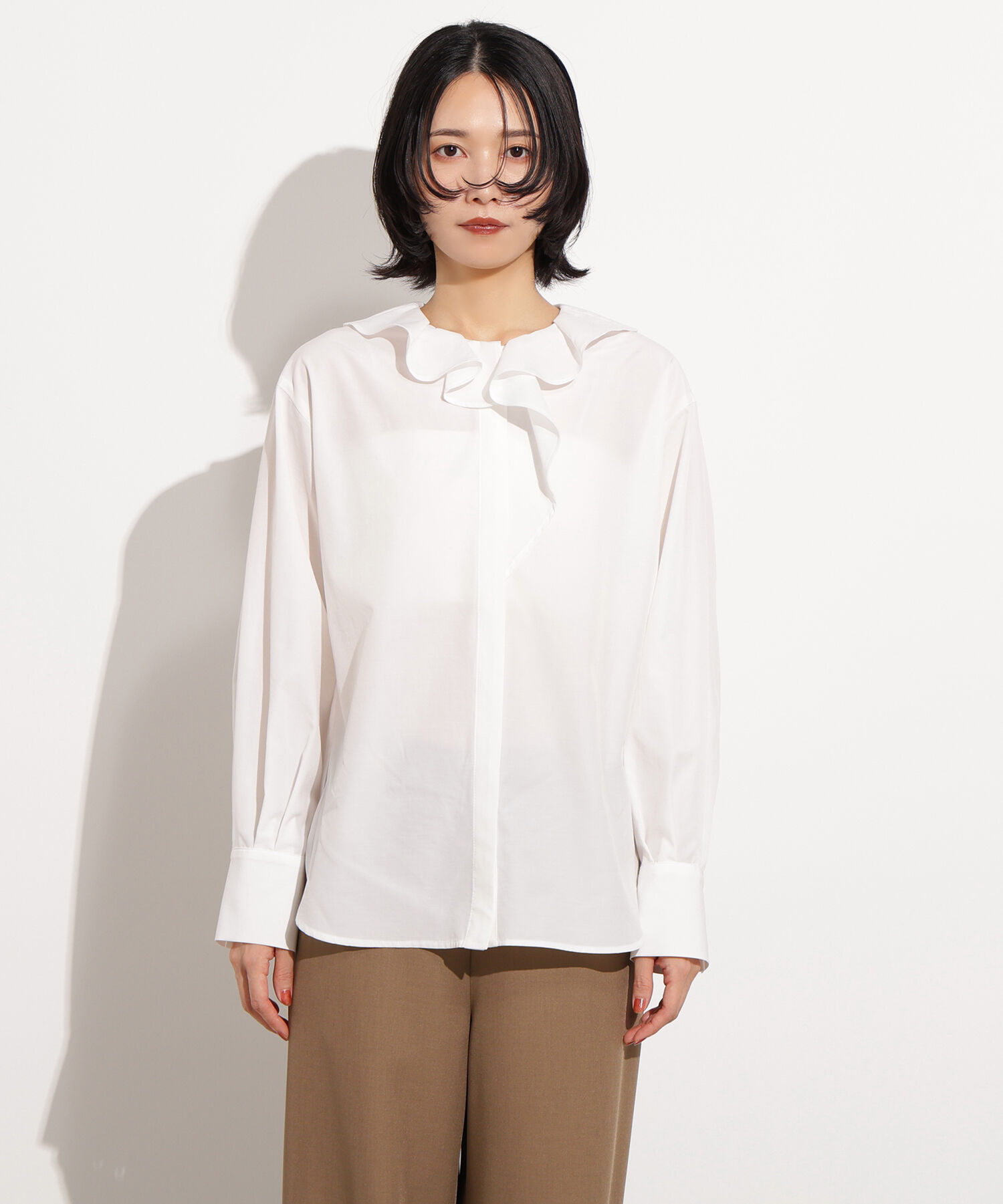  「2wayフリルカラーブラウス」|シャツ・ブラウス|