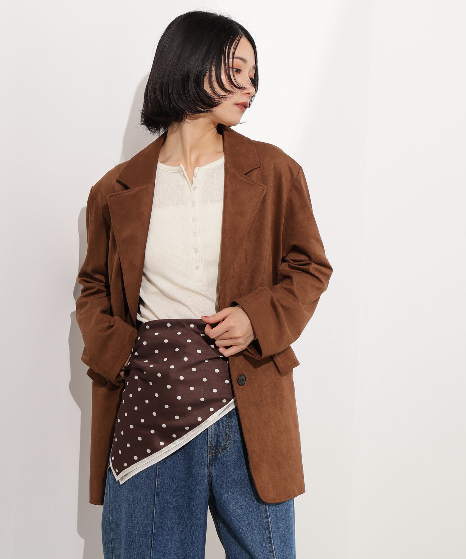  「フェイクスウェードシングルブレストジャケット」|その他|